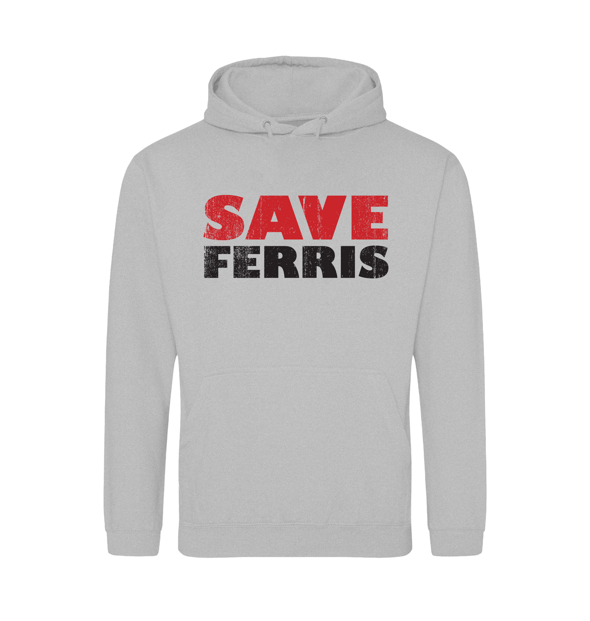 Heather Grey Printed Hoody Front