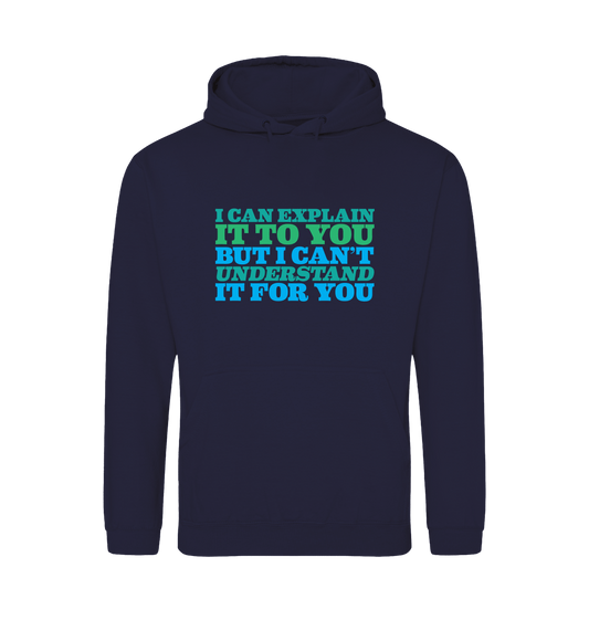 Oxford Navy Printed Hoody Front