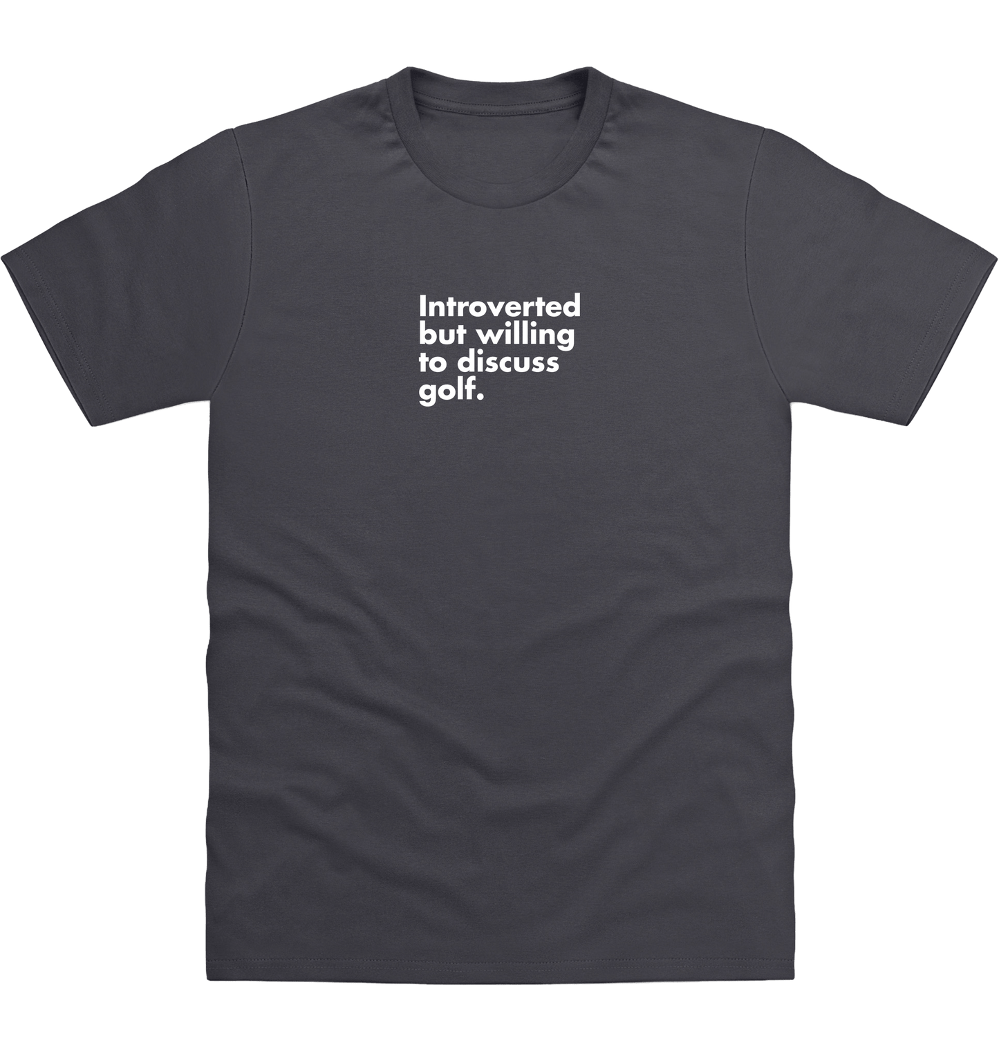 Solid Charcoal Printed T-shirt Front