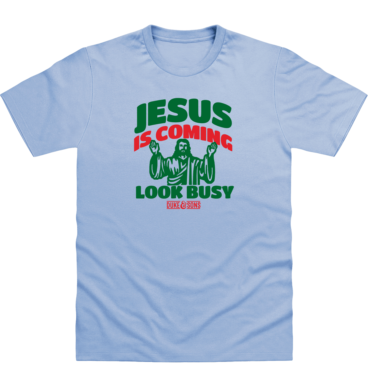 Sky Blue Printed T-shirt Front