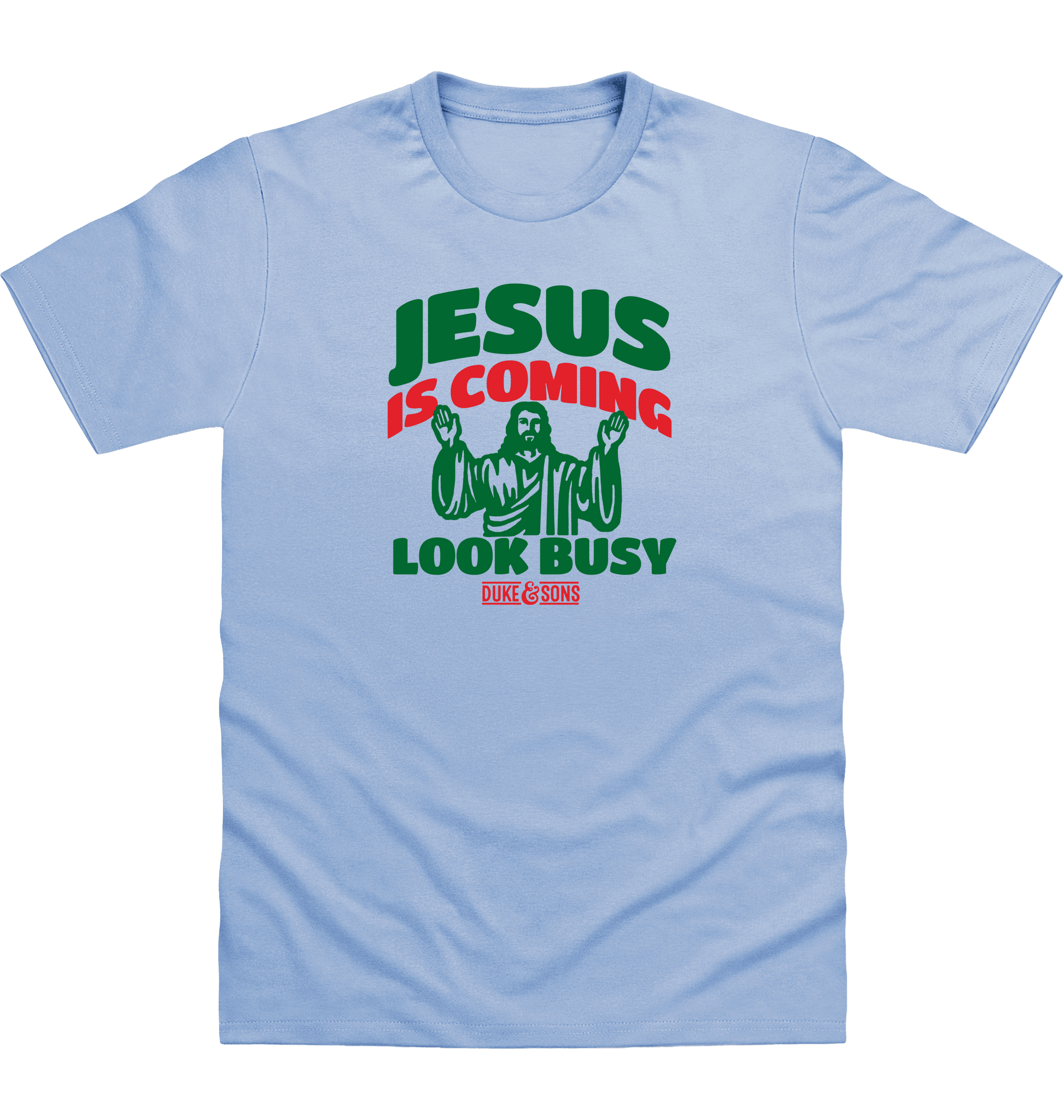 Sky Blue Printed T-shirt Front
