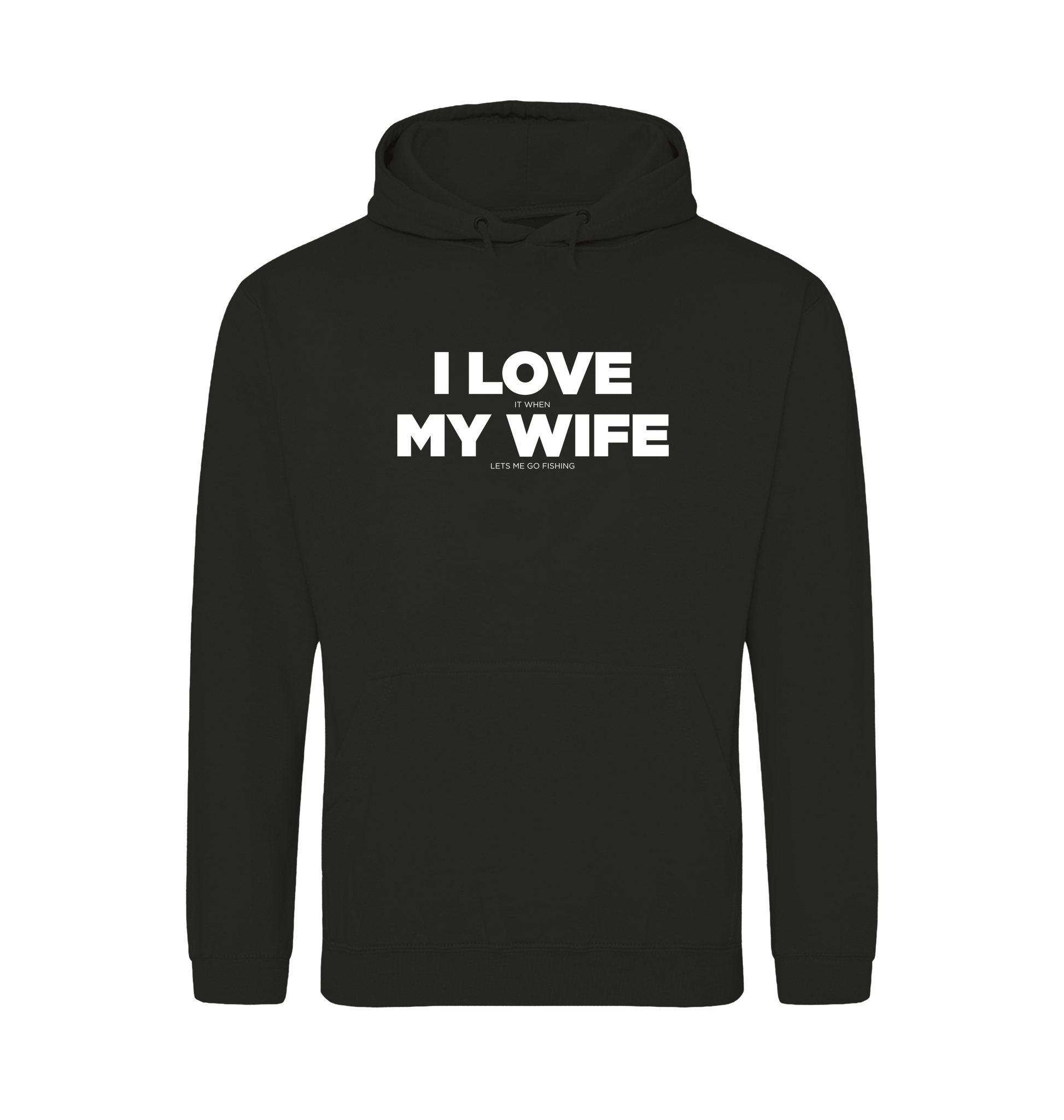 Jet Black Printed Hoody Front