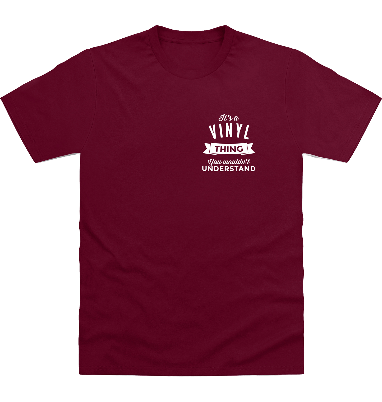 Burgundy Printed T-shirt Front