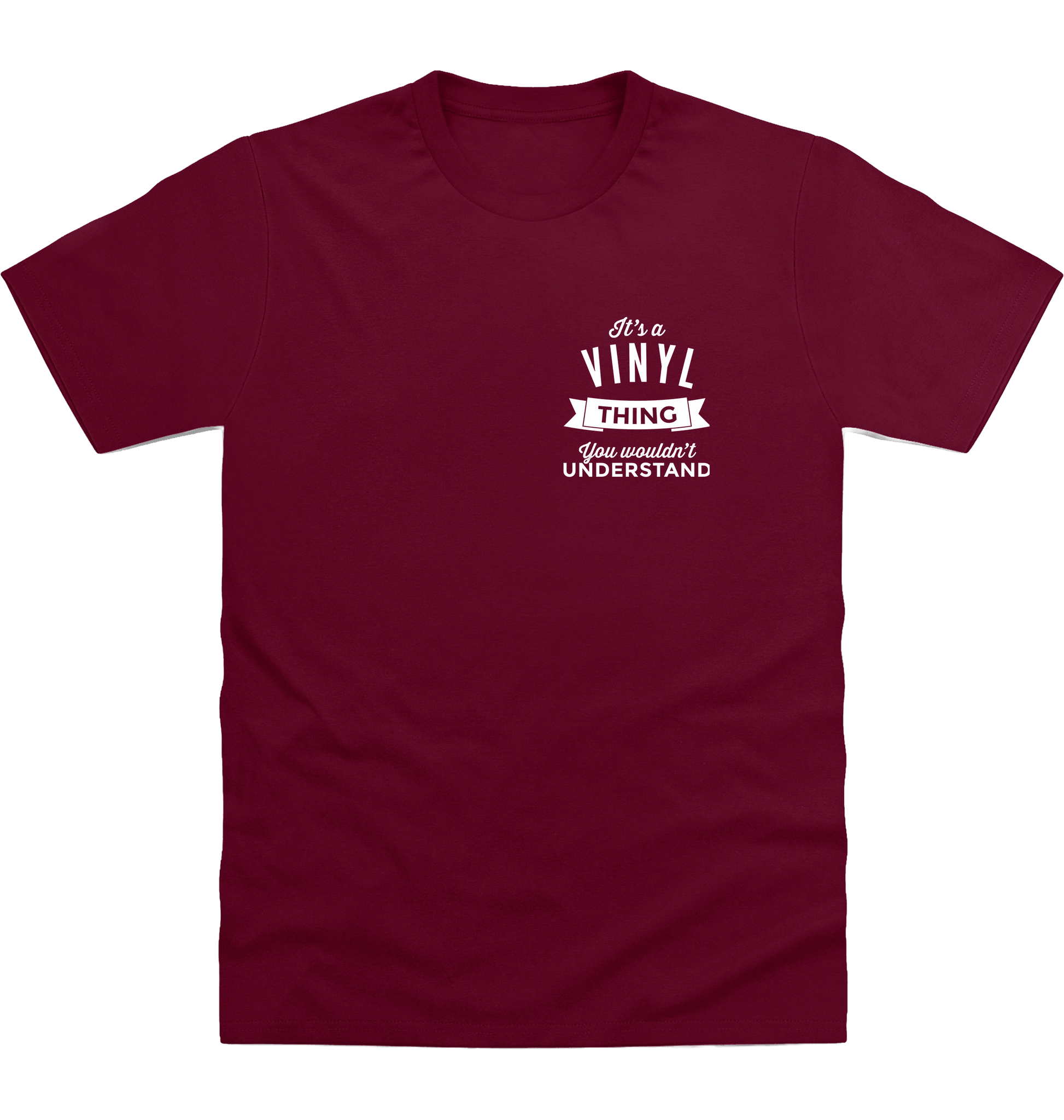 Burgundy Printed T-shirt Front