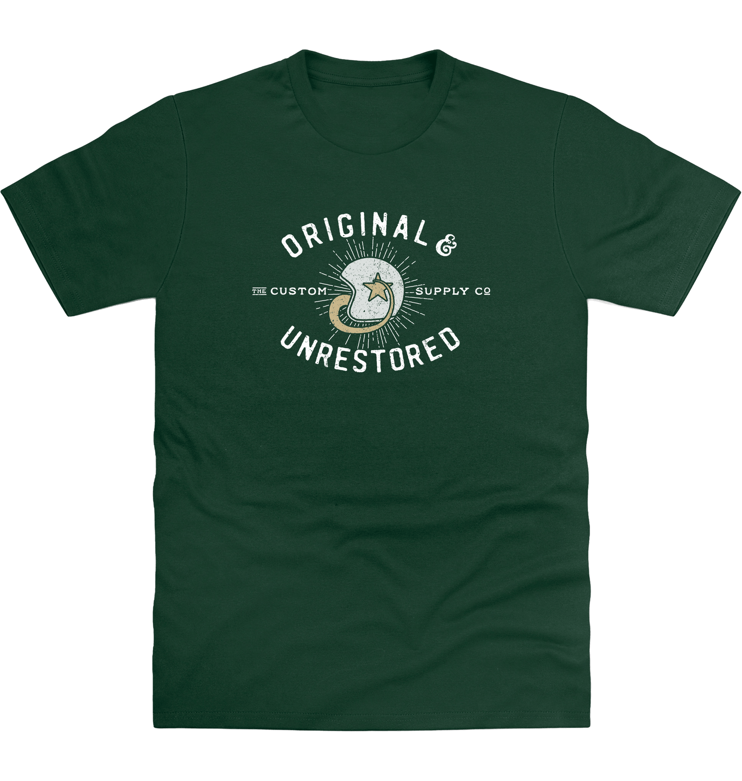 Bottle Green Printed T-shirt Front