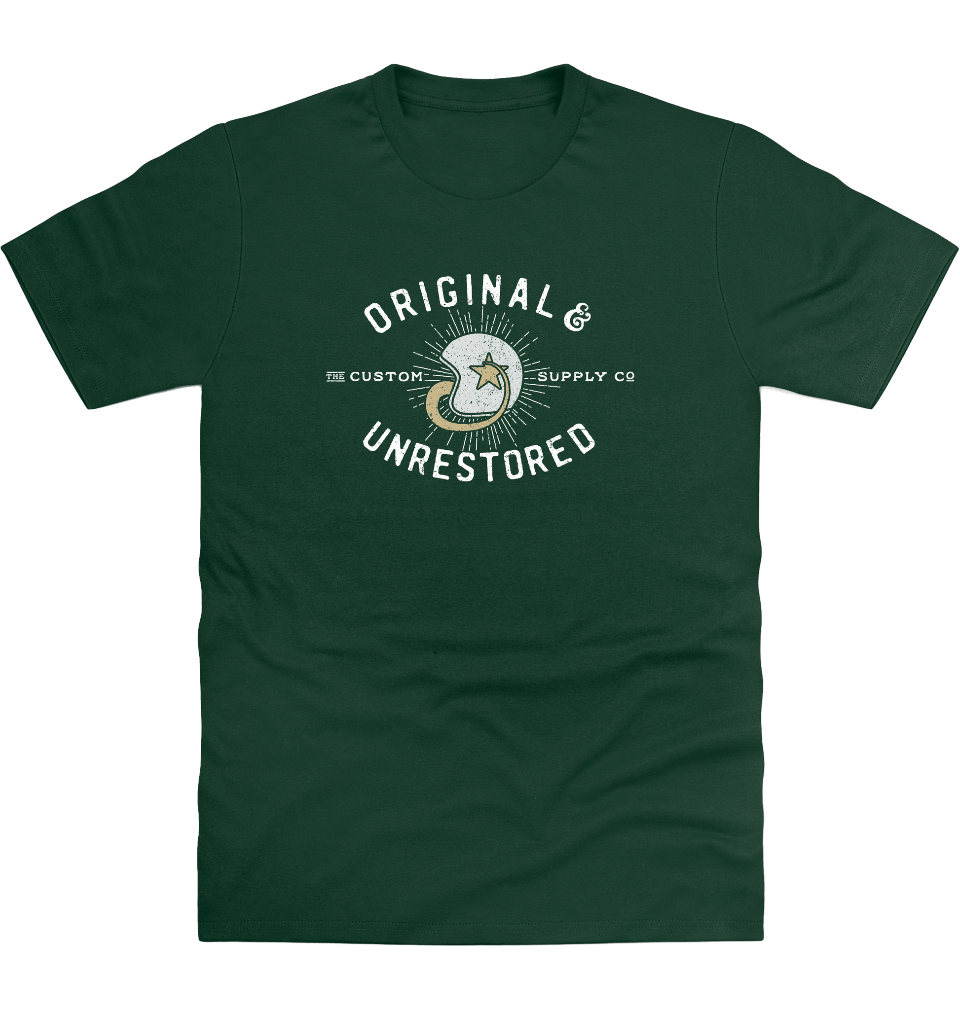 Bottle Green Printed T-shirt Front
