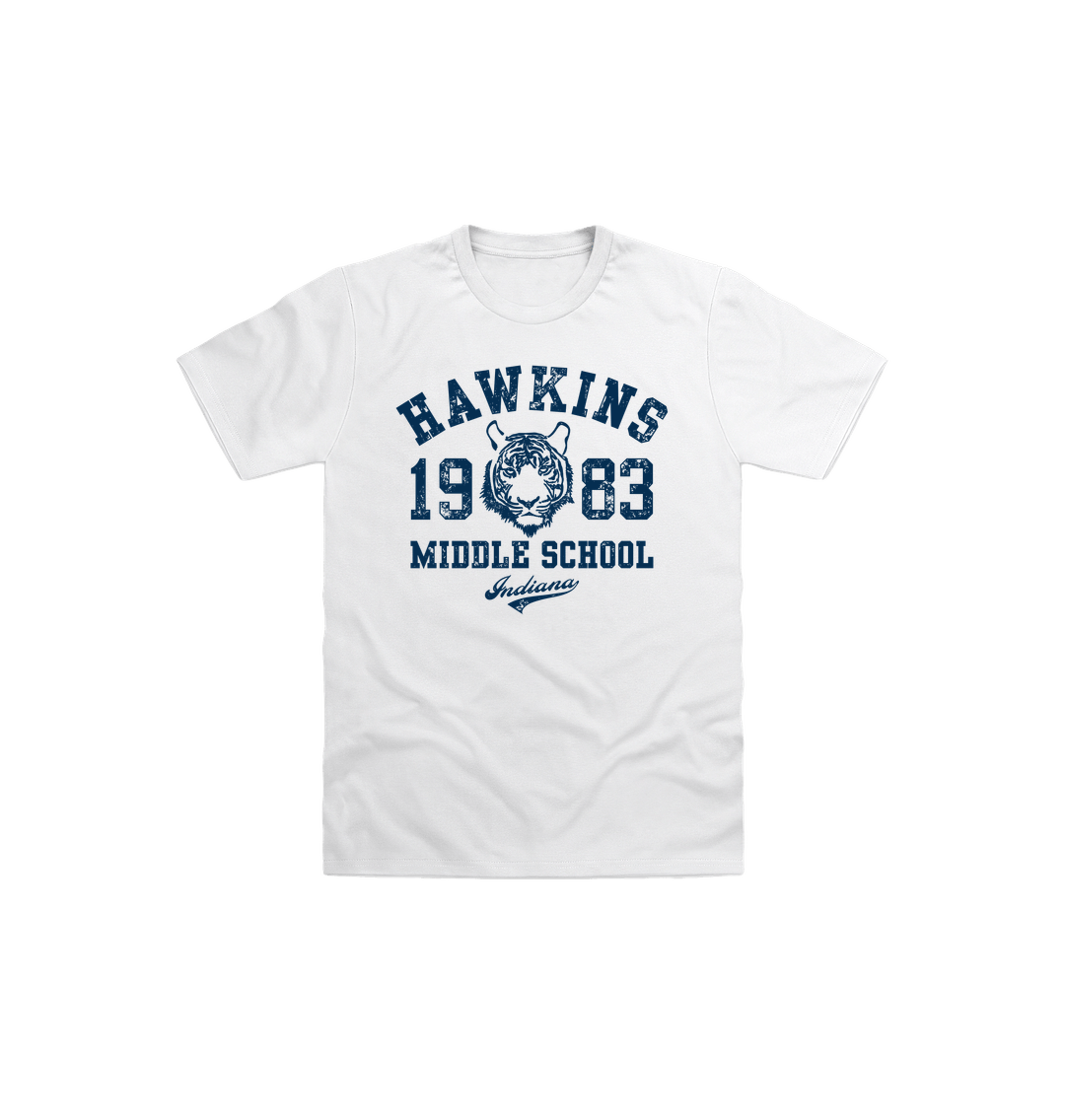 White Printed Kids T-Shirt Front