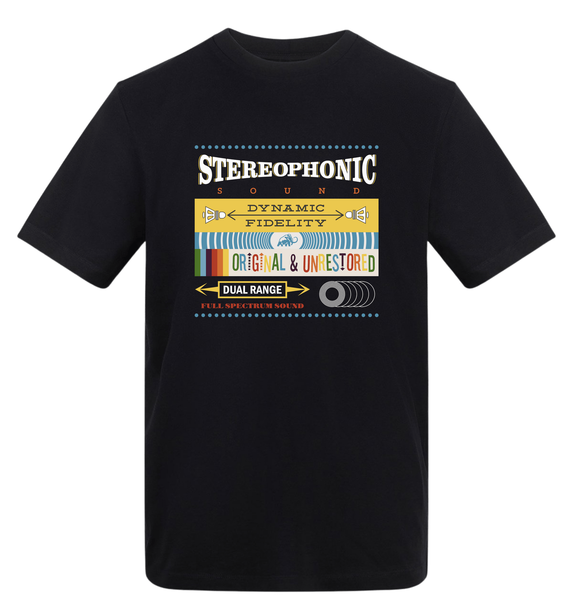 Deep Black Printed T-shirt Front