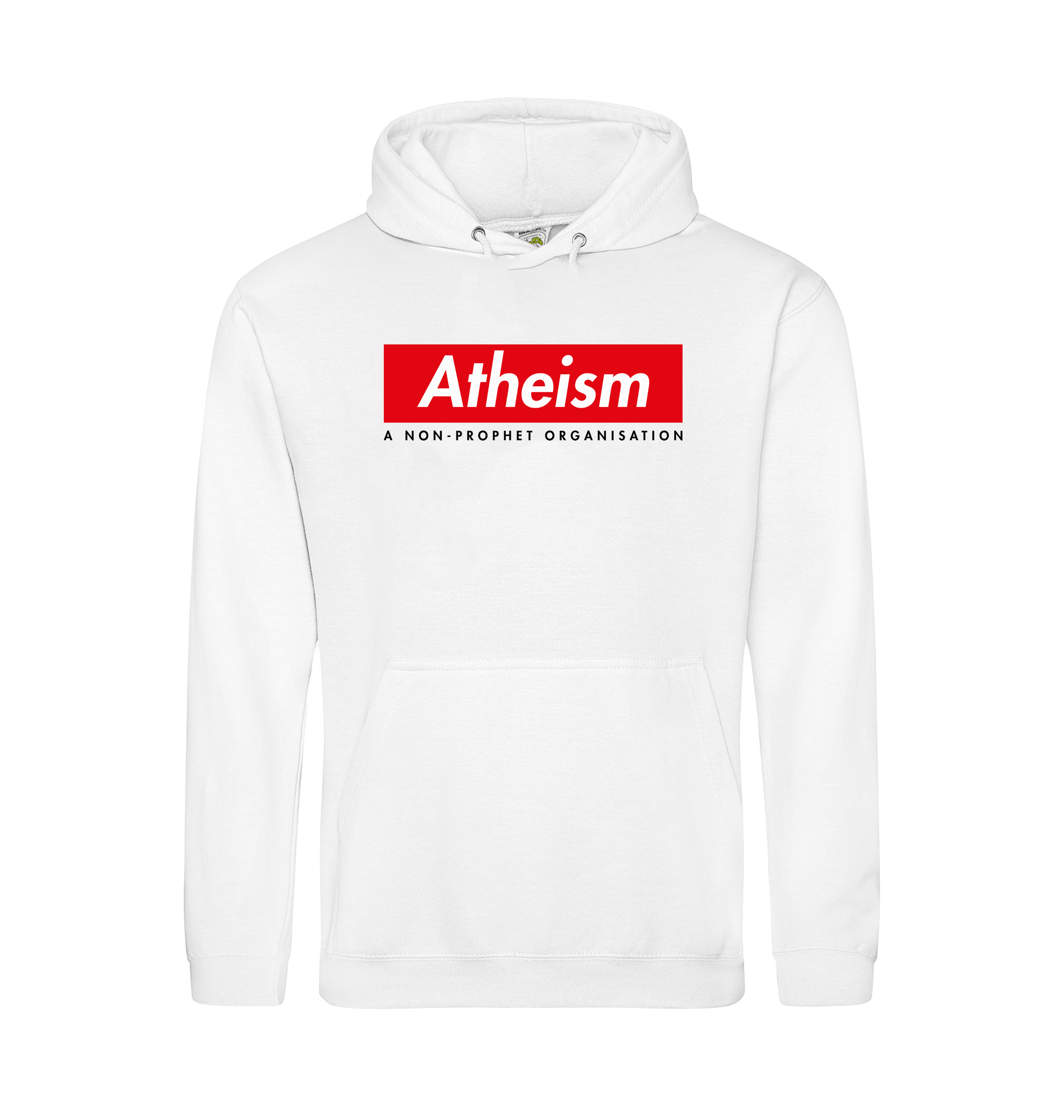 Arctic White Printed Hoody Front
