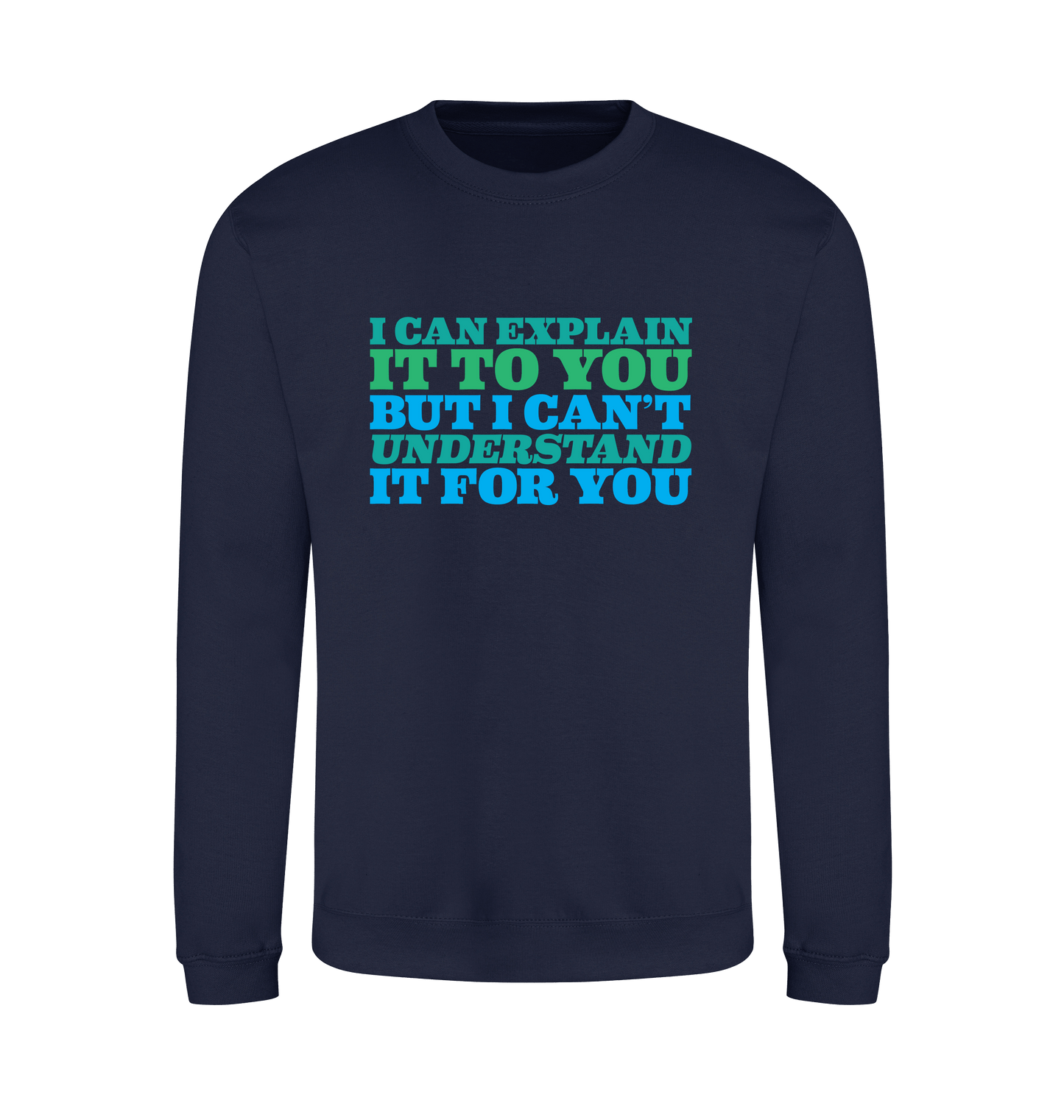 Oxford Navy Printed Sweater Front