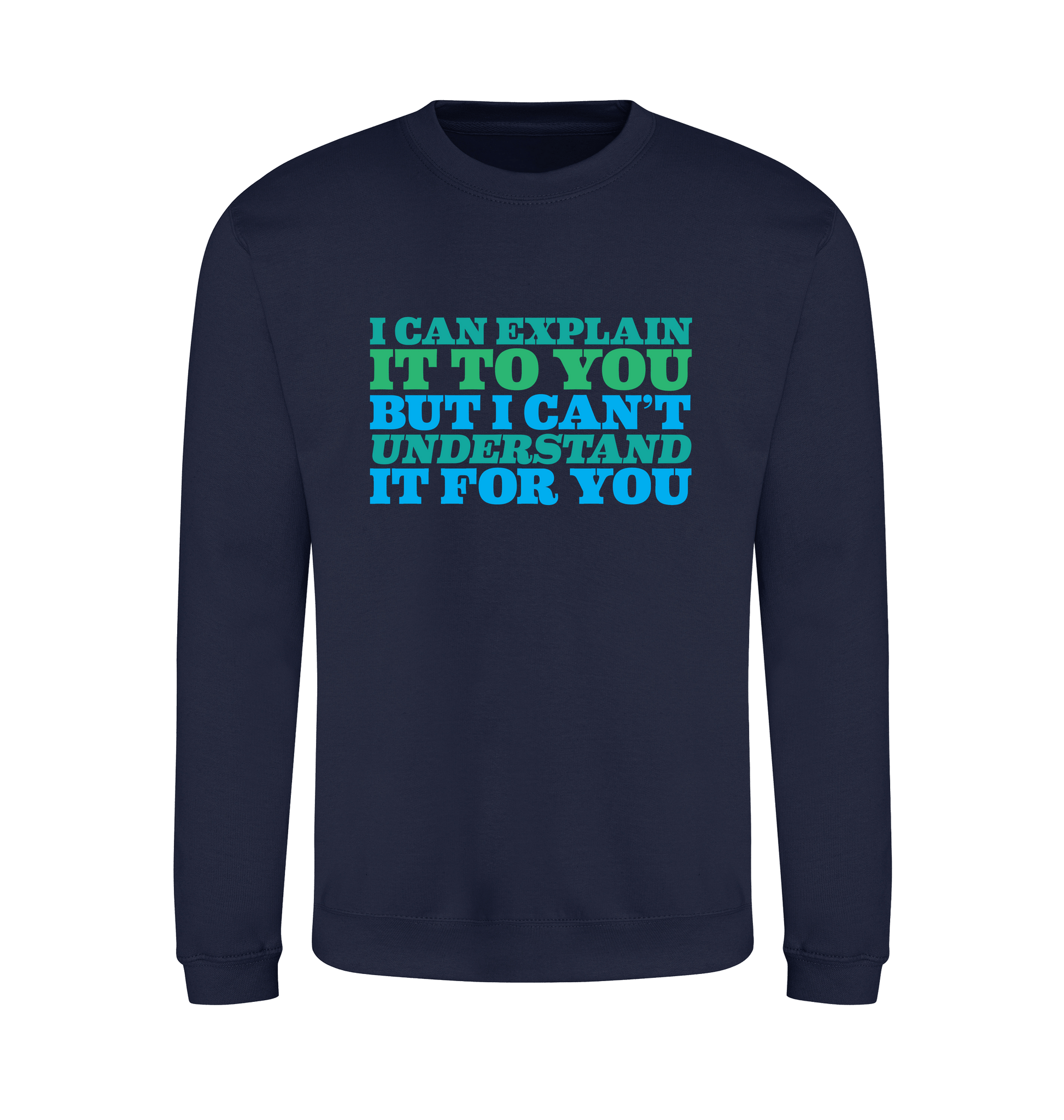 Oxford Navy Printed Sweater Front