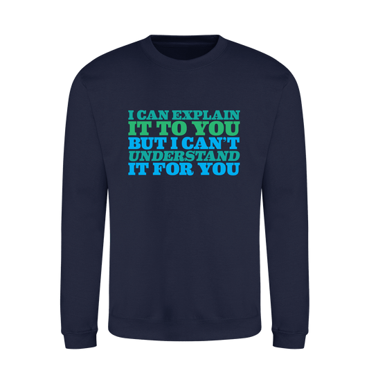Oxford Navy Printed Sweater Front