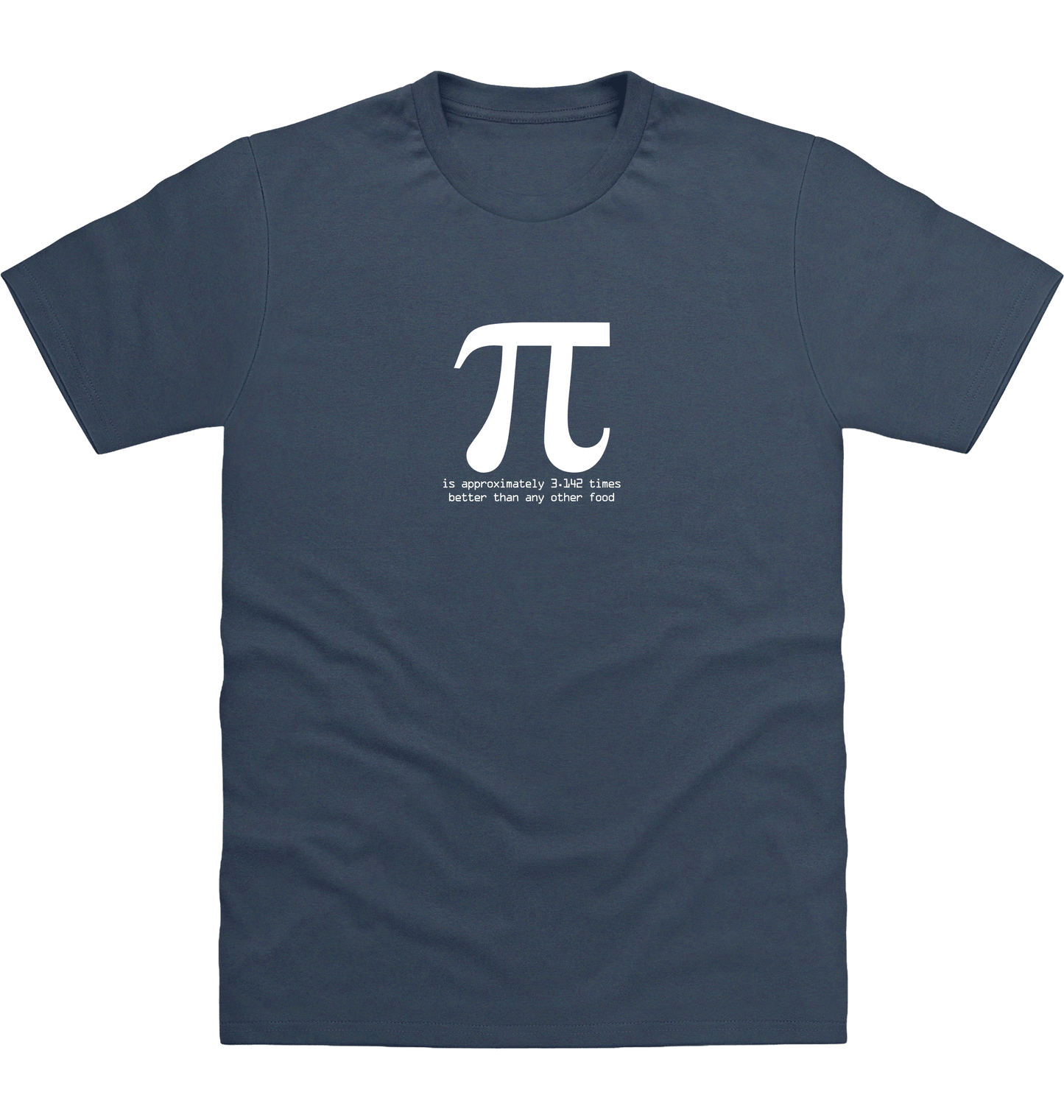 Airforce Blue Printed T-shirt Front