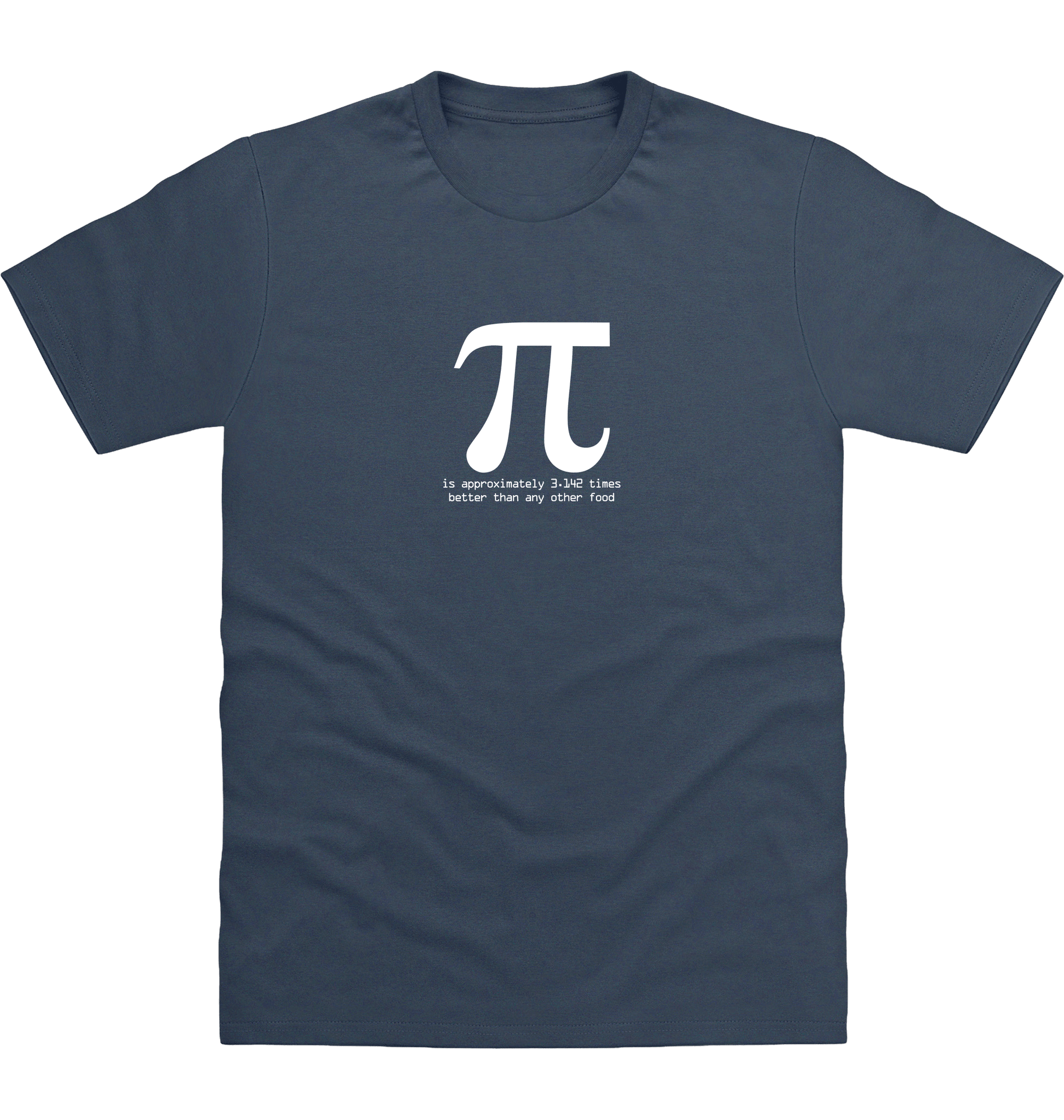 Airforce Blue Printed T-shirt Front
