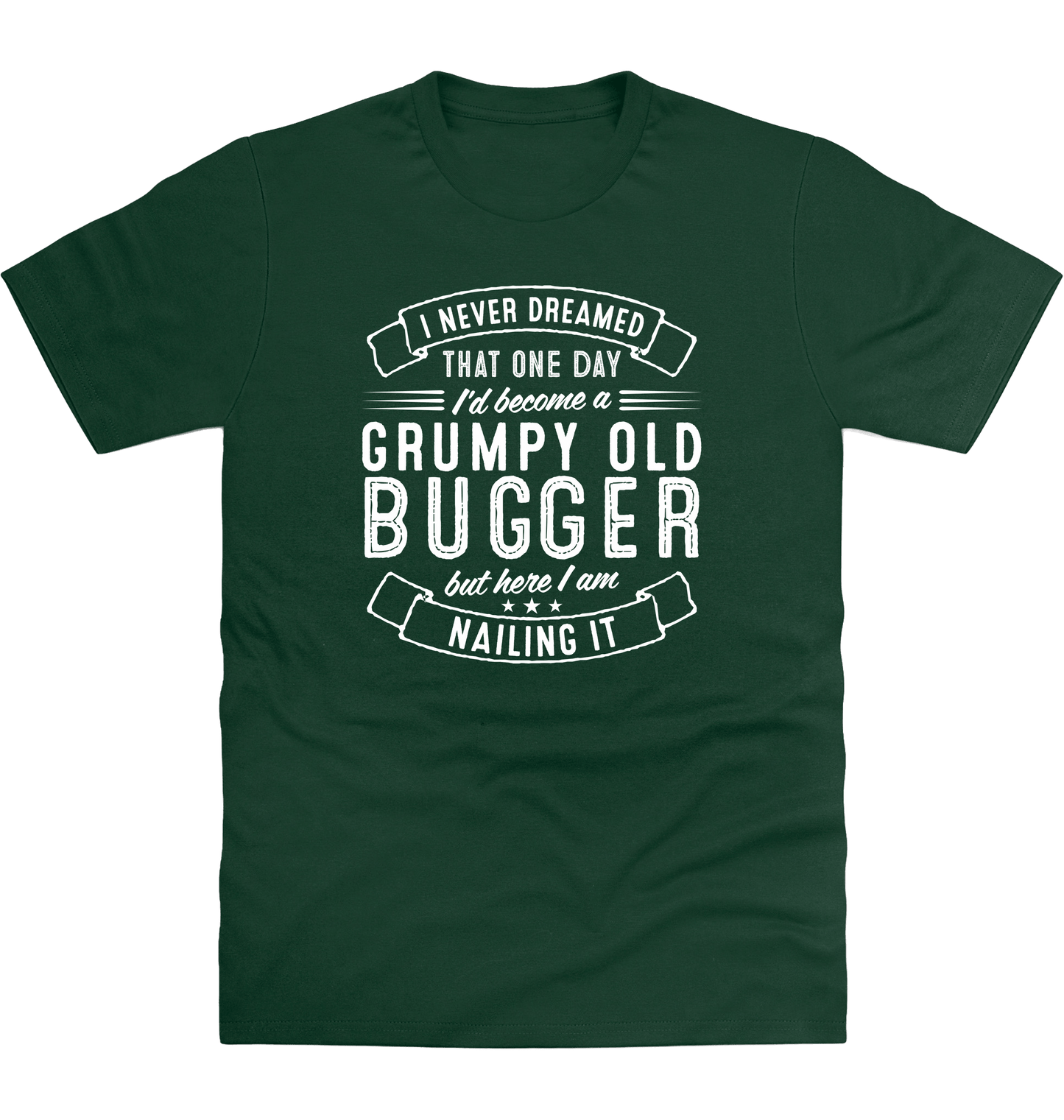 Bottle Green Printed T-shirt Front