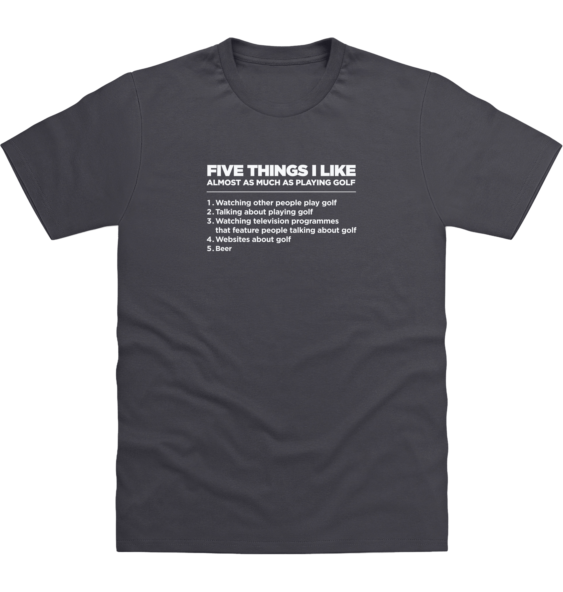 Solid Charcoal Printed T-shirt Front