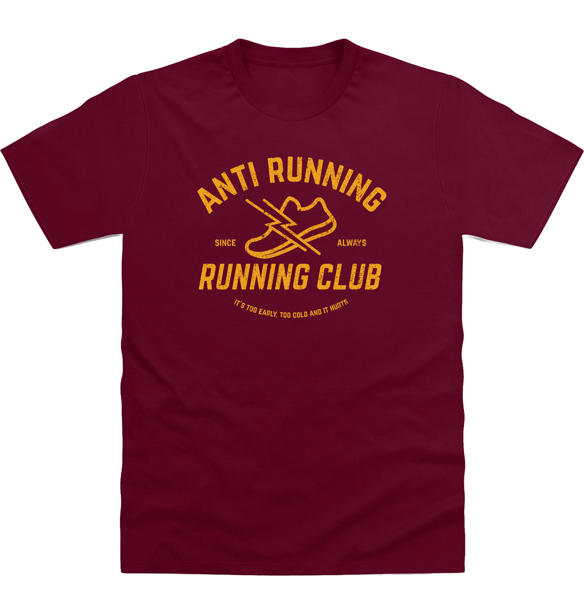 Burgundy Printed T-shirt Front
