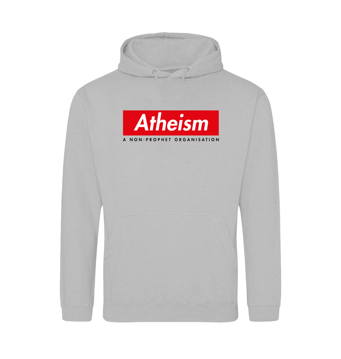 Heather Grey Printed Hoody Front