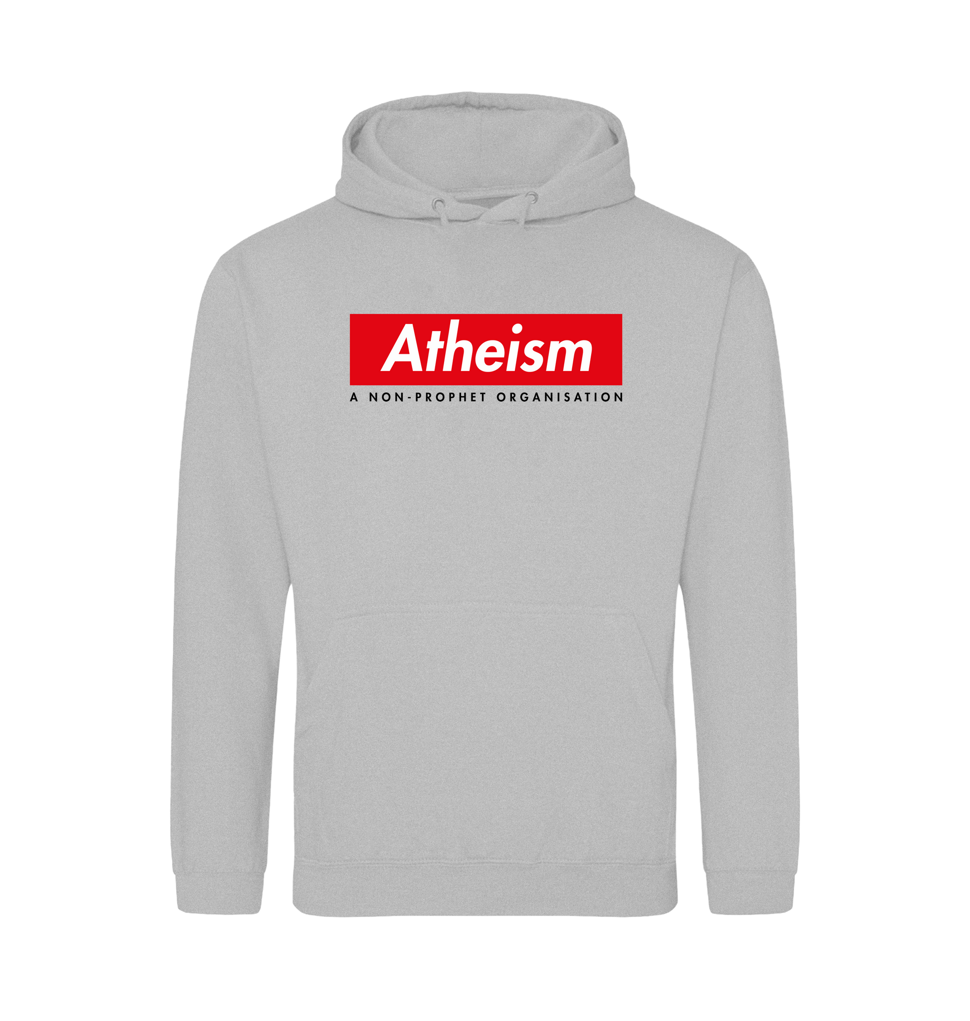 Heather Grey Printed Hoody Front