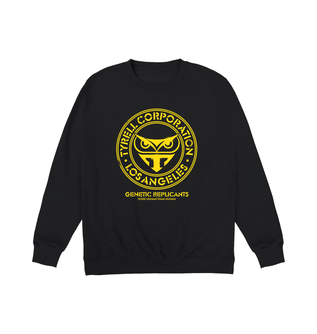 Jet Black Printed Sweater Front