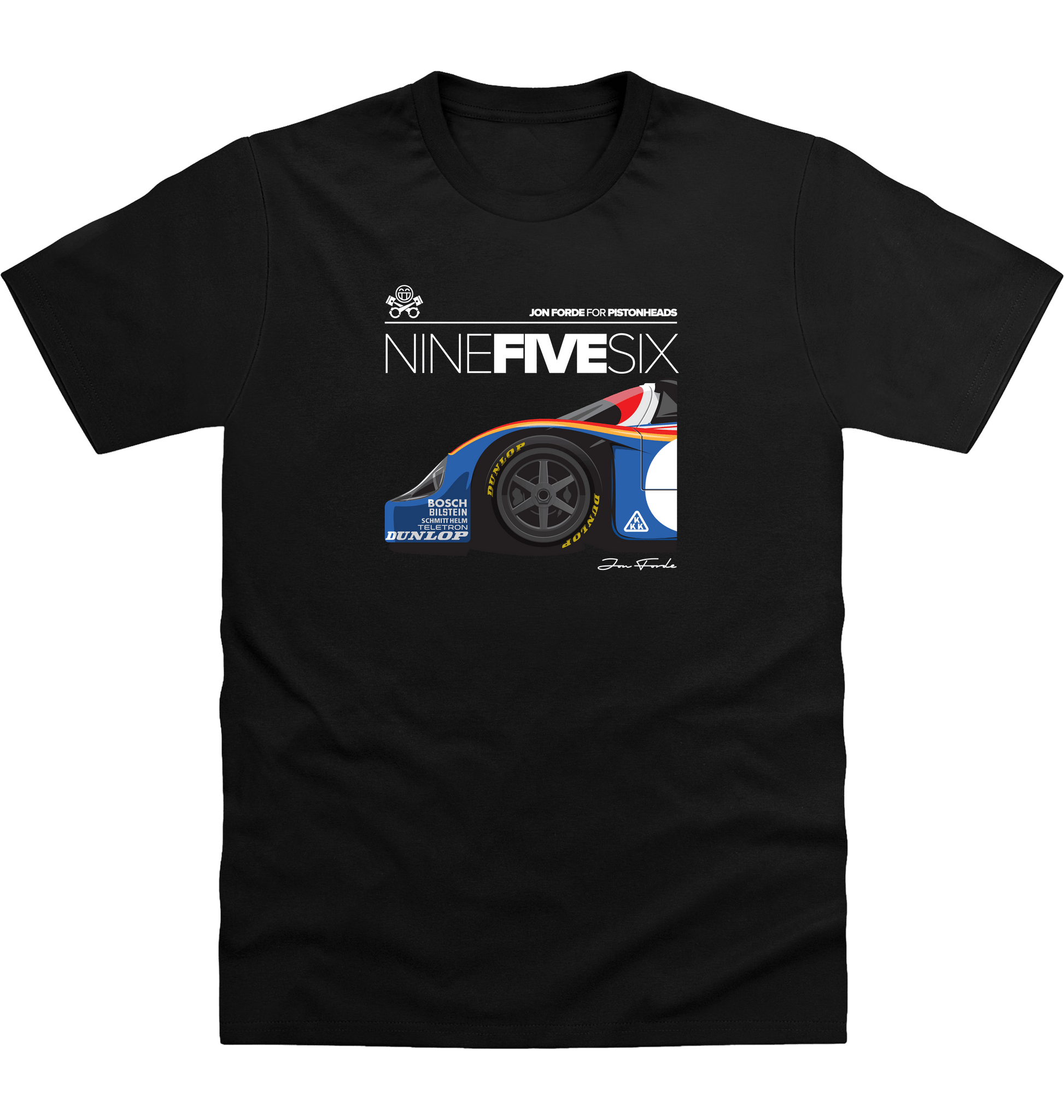 Deep Black Printed T-shirt Front