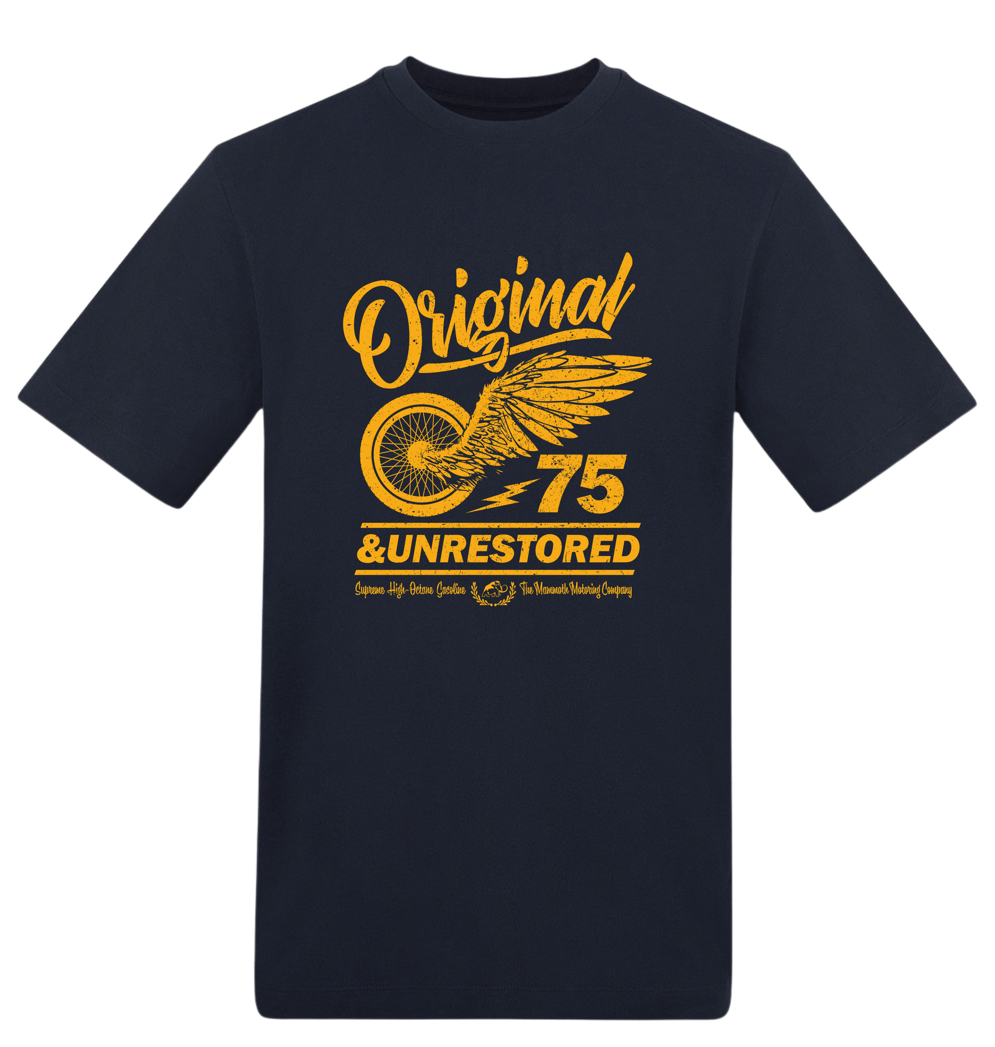New French Navy Printed T-shirt Front