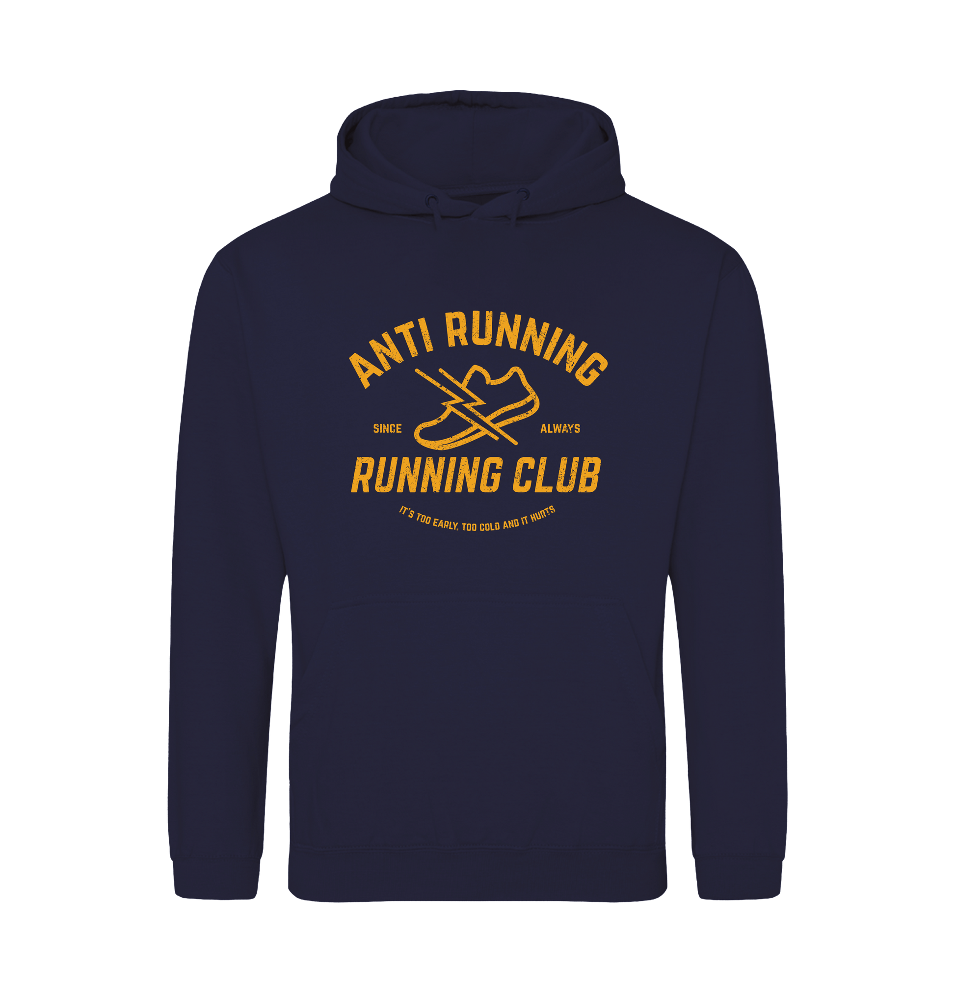 Oxford Navy Printed Hoody Front