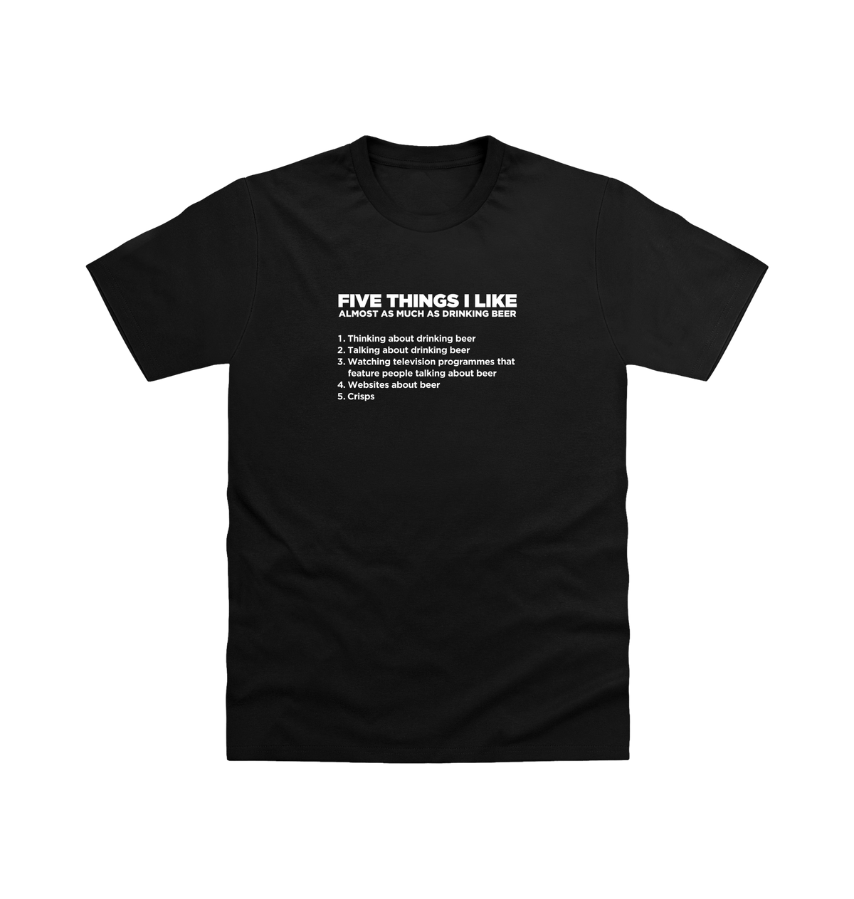 Deep Black Printed T-shirt Front