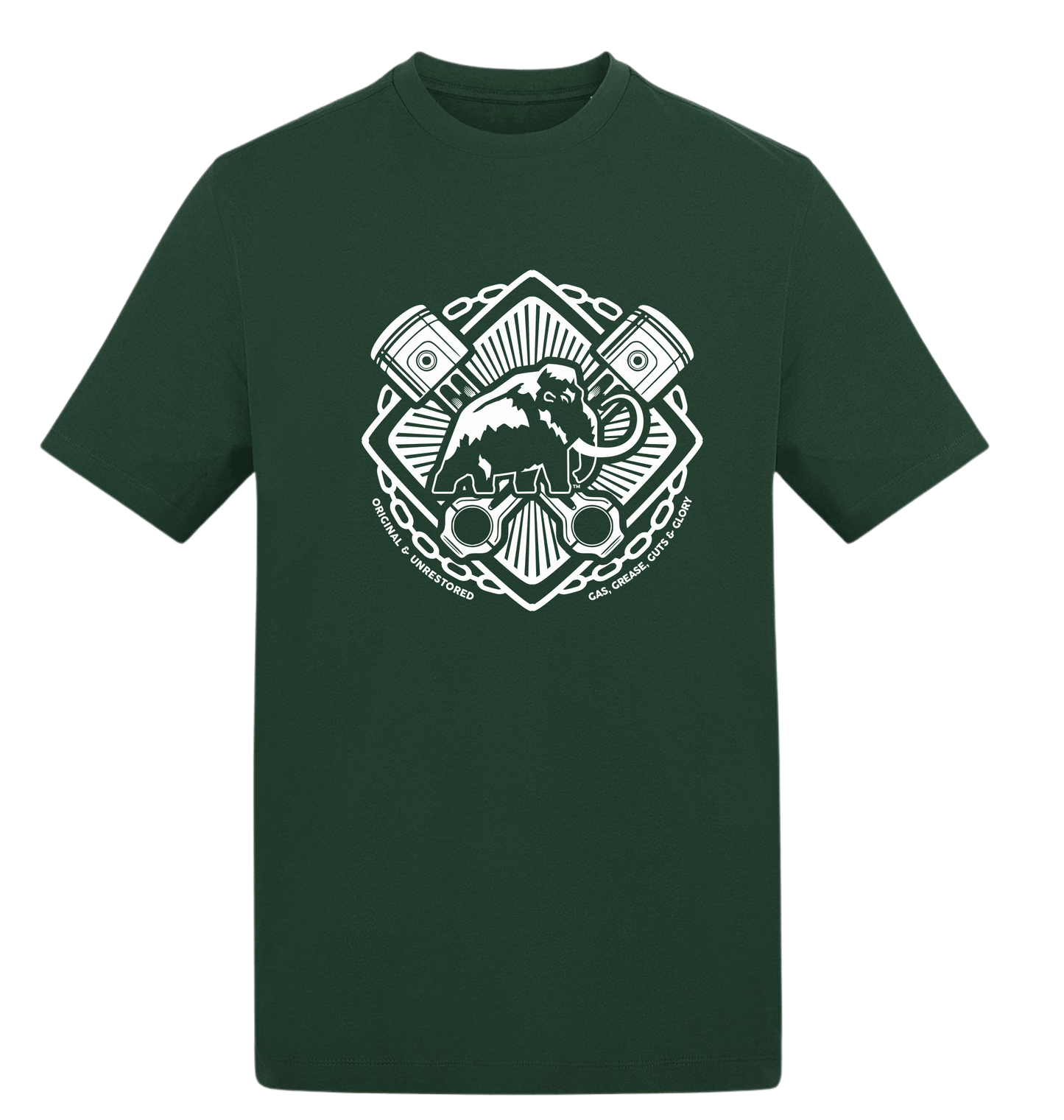 Bottle Green Printed T-shirt Front