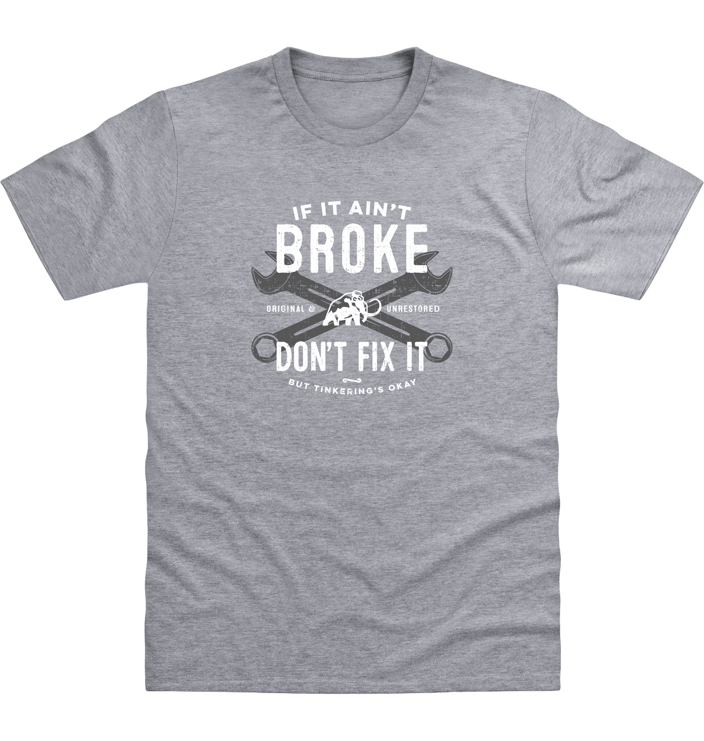 Heather Grey Printed T-shirt Front