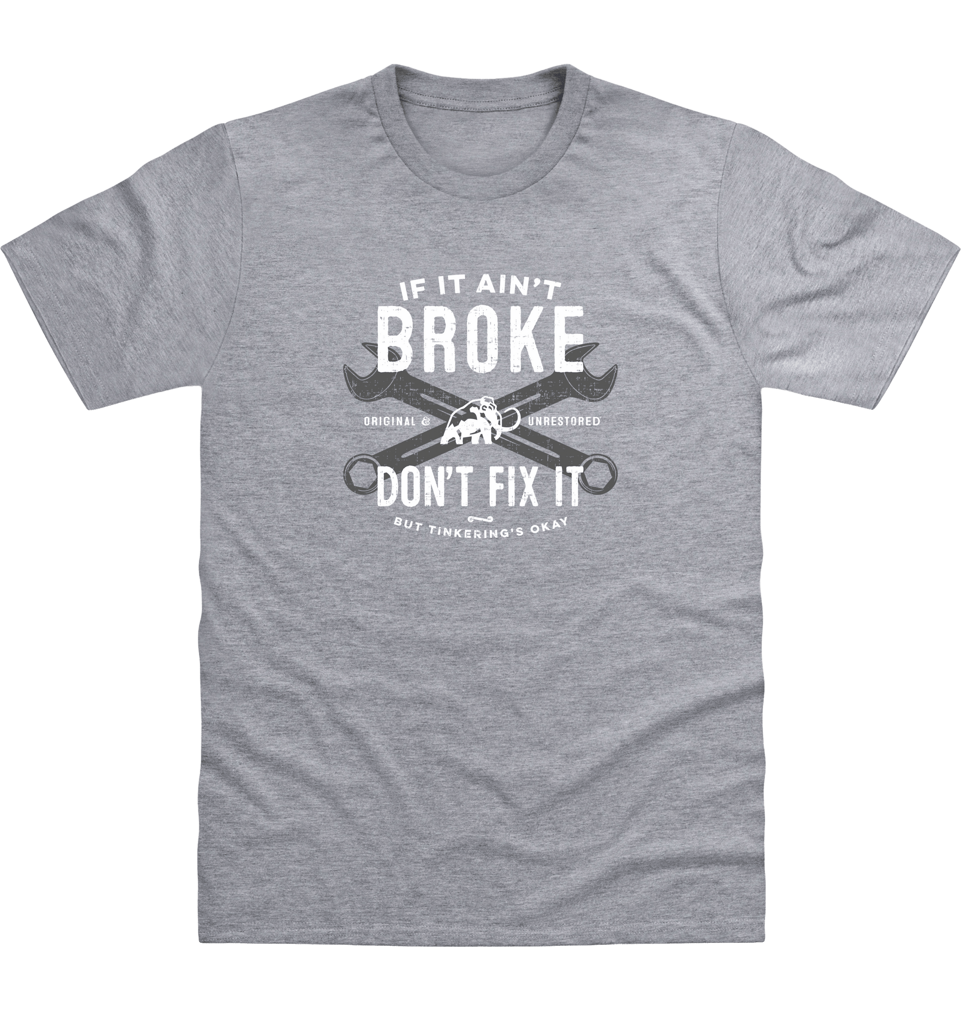 Heather Grey Printed T-shirt Front