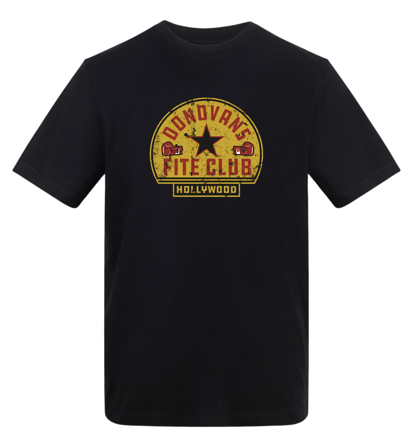 Deep Black Printed T-shirt Front