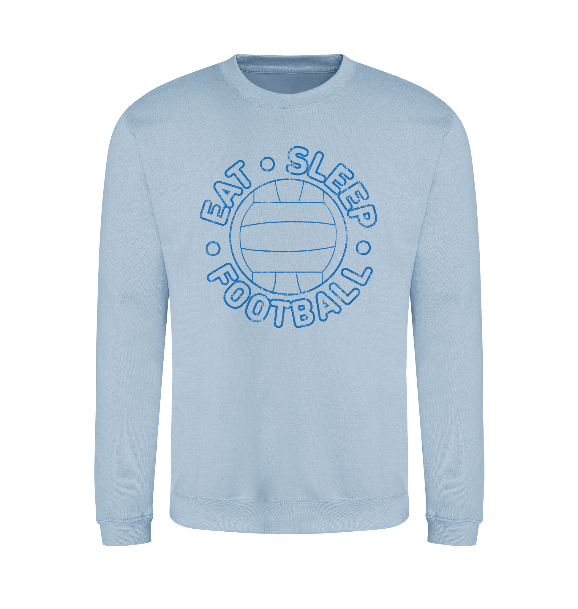 Sky Blue Printed Sweater Front