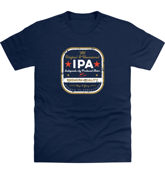 New French Navy Printed T-shirt Front