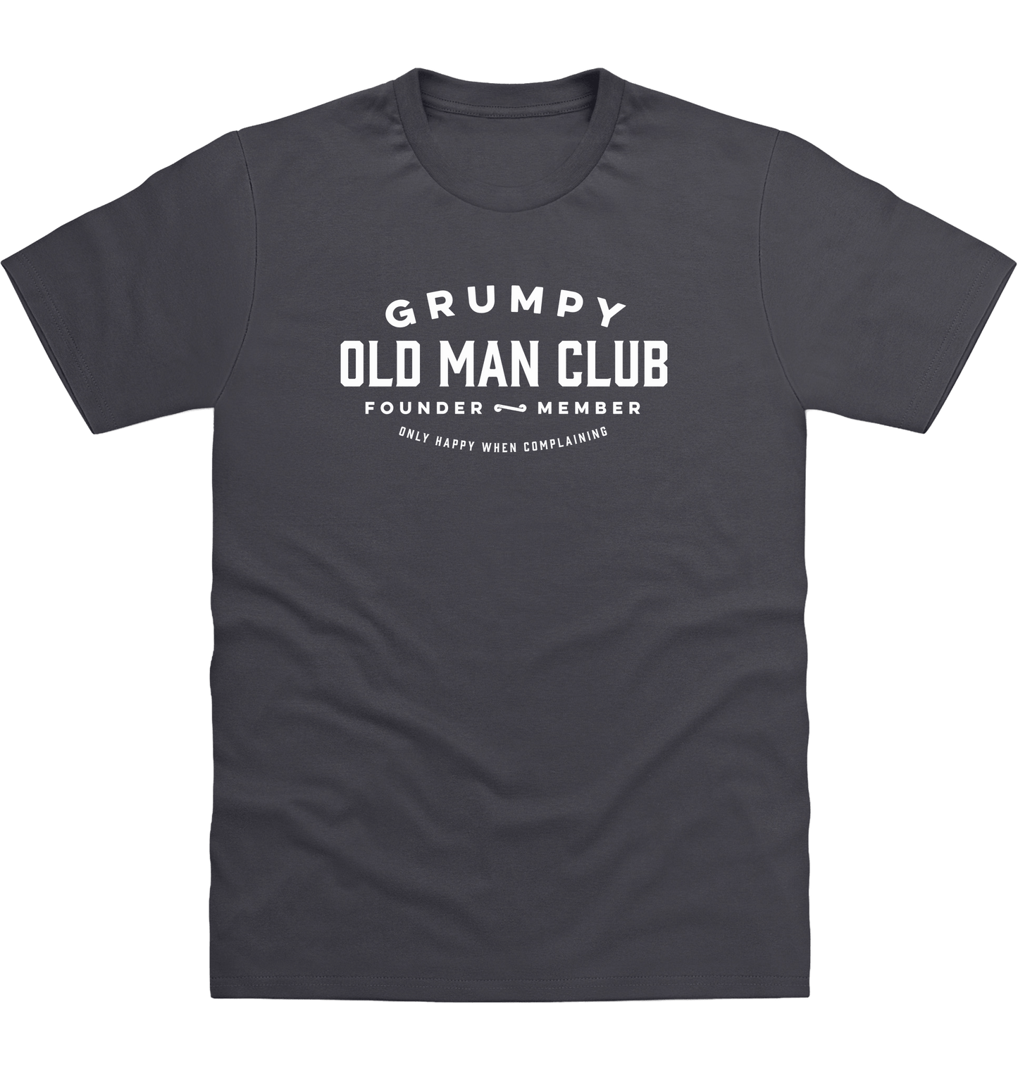 Solid Charcoal Printed T-shirt Front