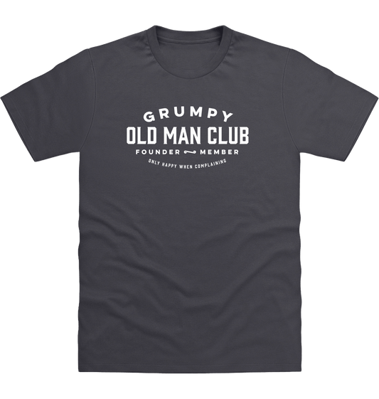 Solid Charcoal Printed T-shirt Front