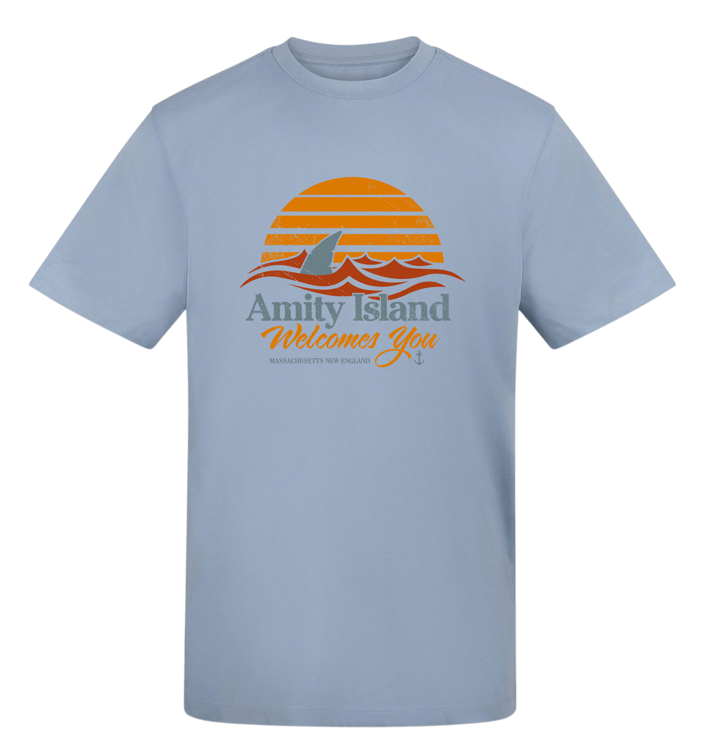 Sky Blue Printed T-shirt Front