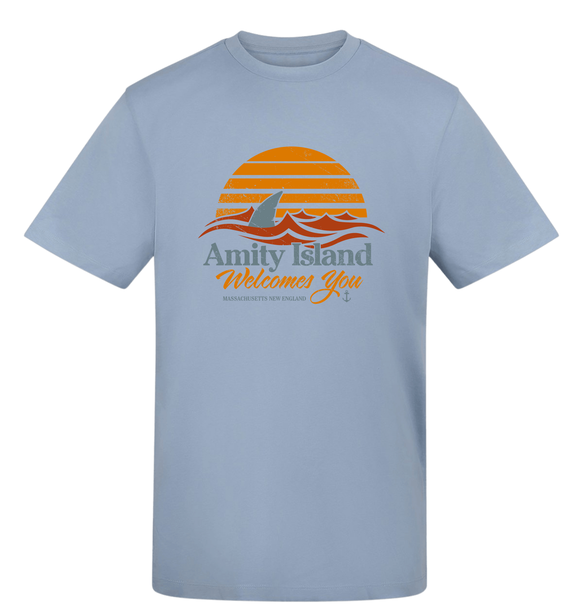 Sky Blue Printed T-shirt Front