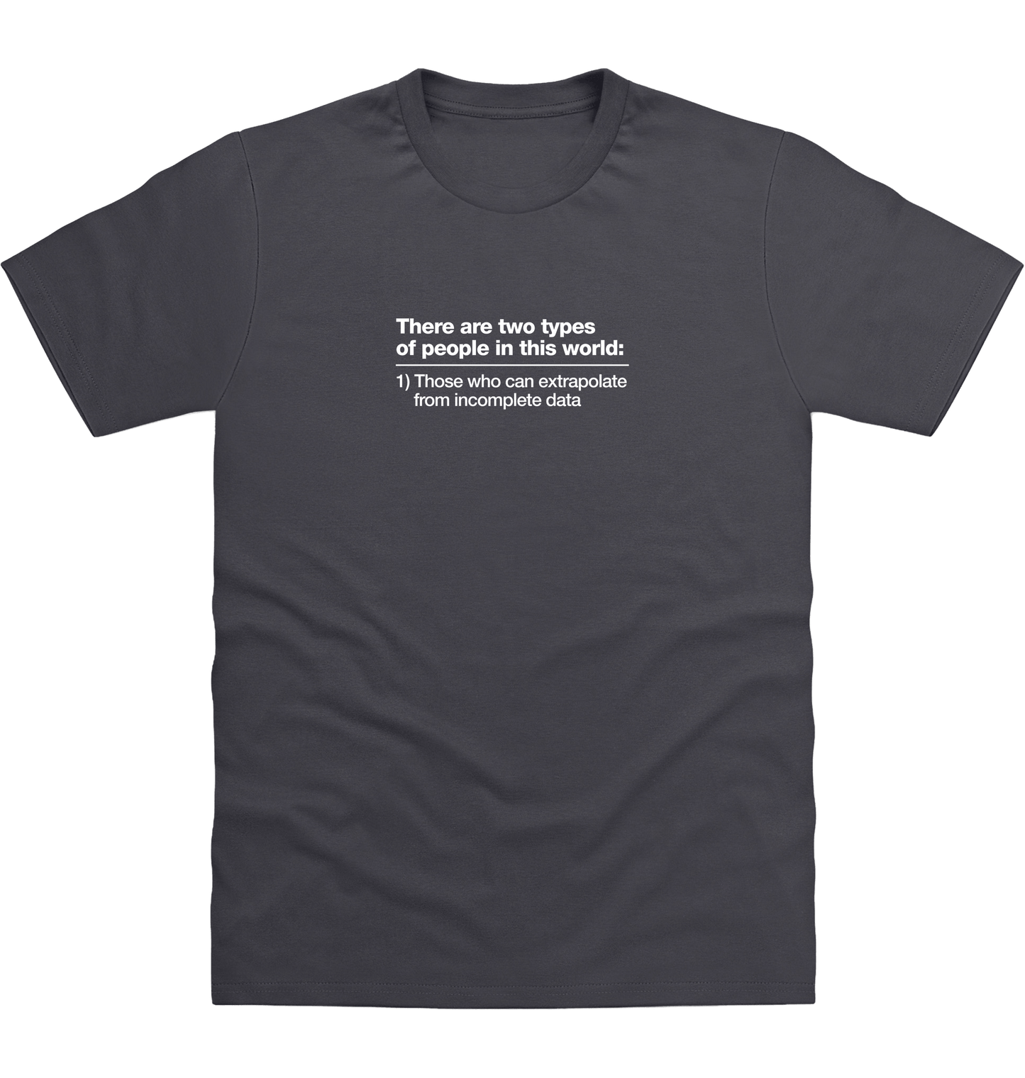 Solid Charcoal Printed T-shirt Front
