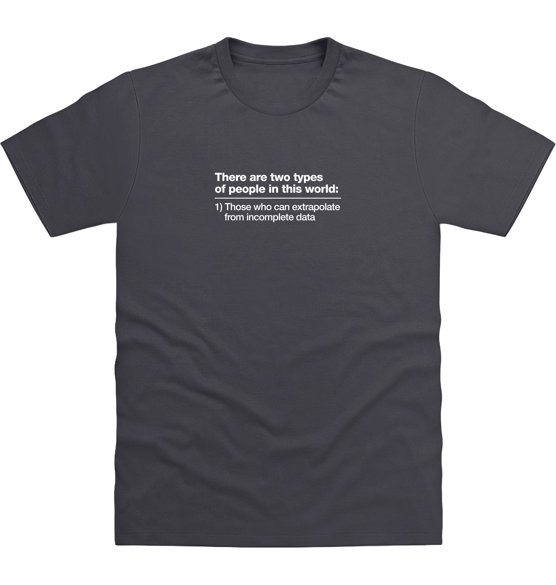 Solid Charcoal Printed T-shirt Front