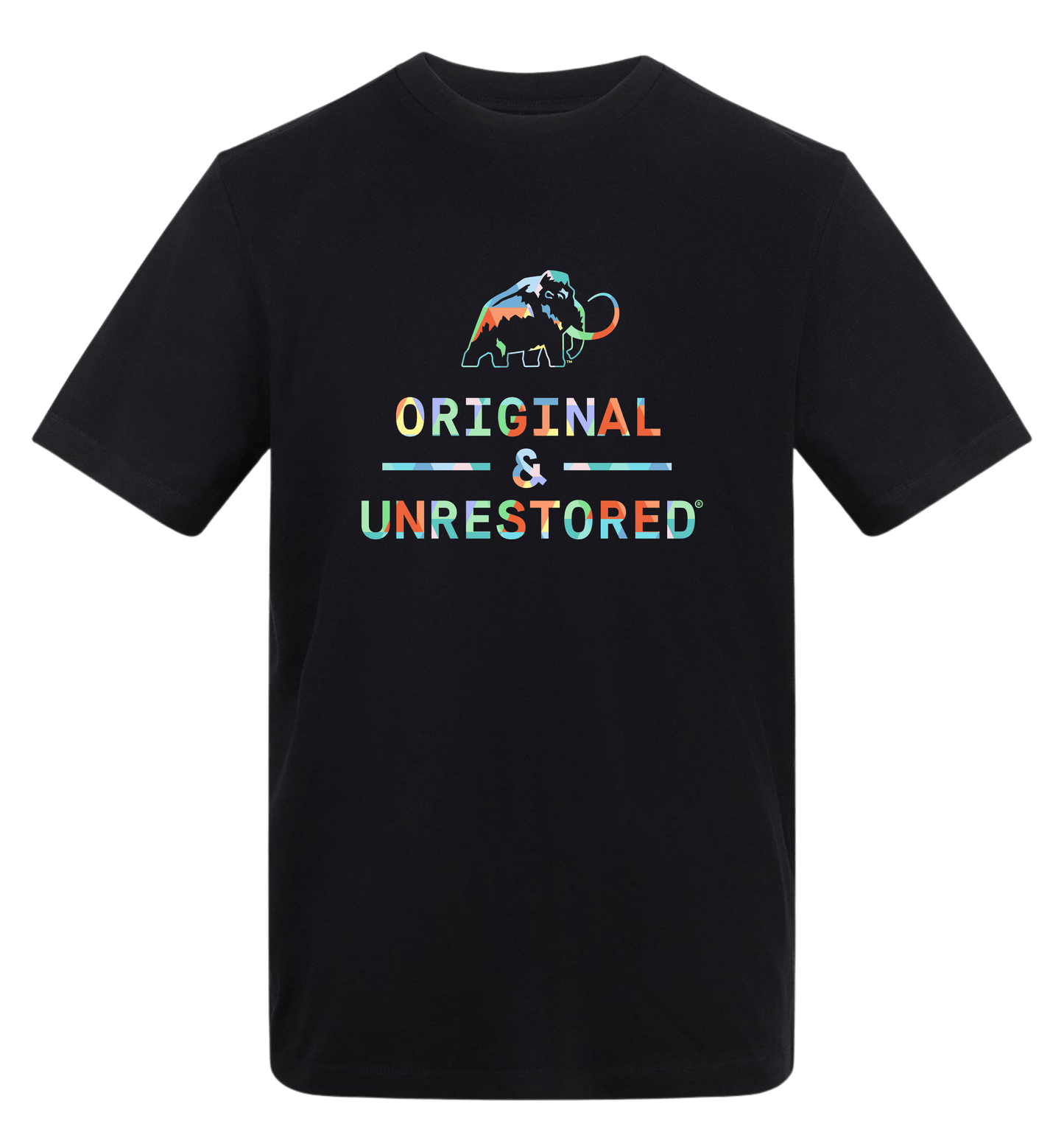 Deep Black Printed T-shirt Front