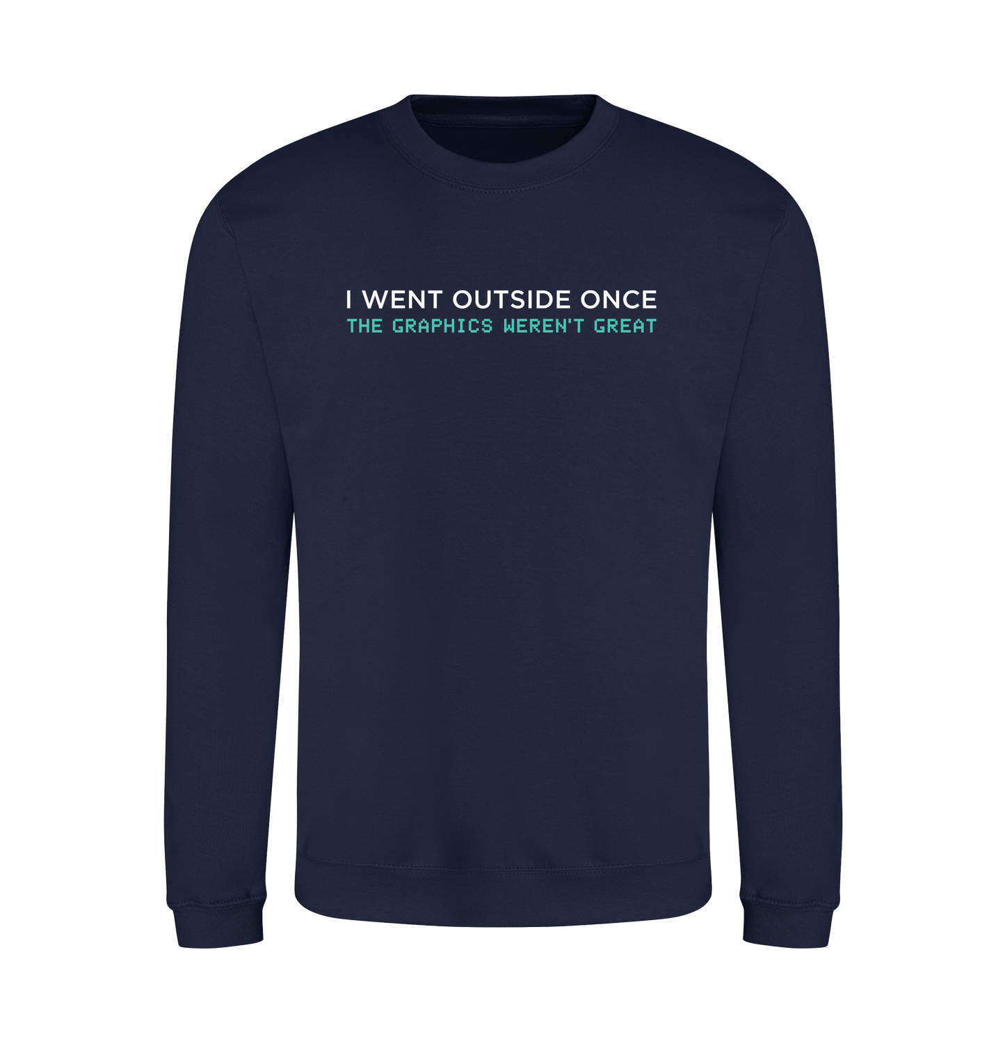 Oxford Navy Printed Sweater Front