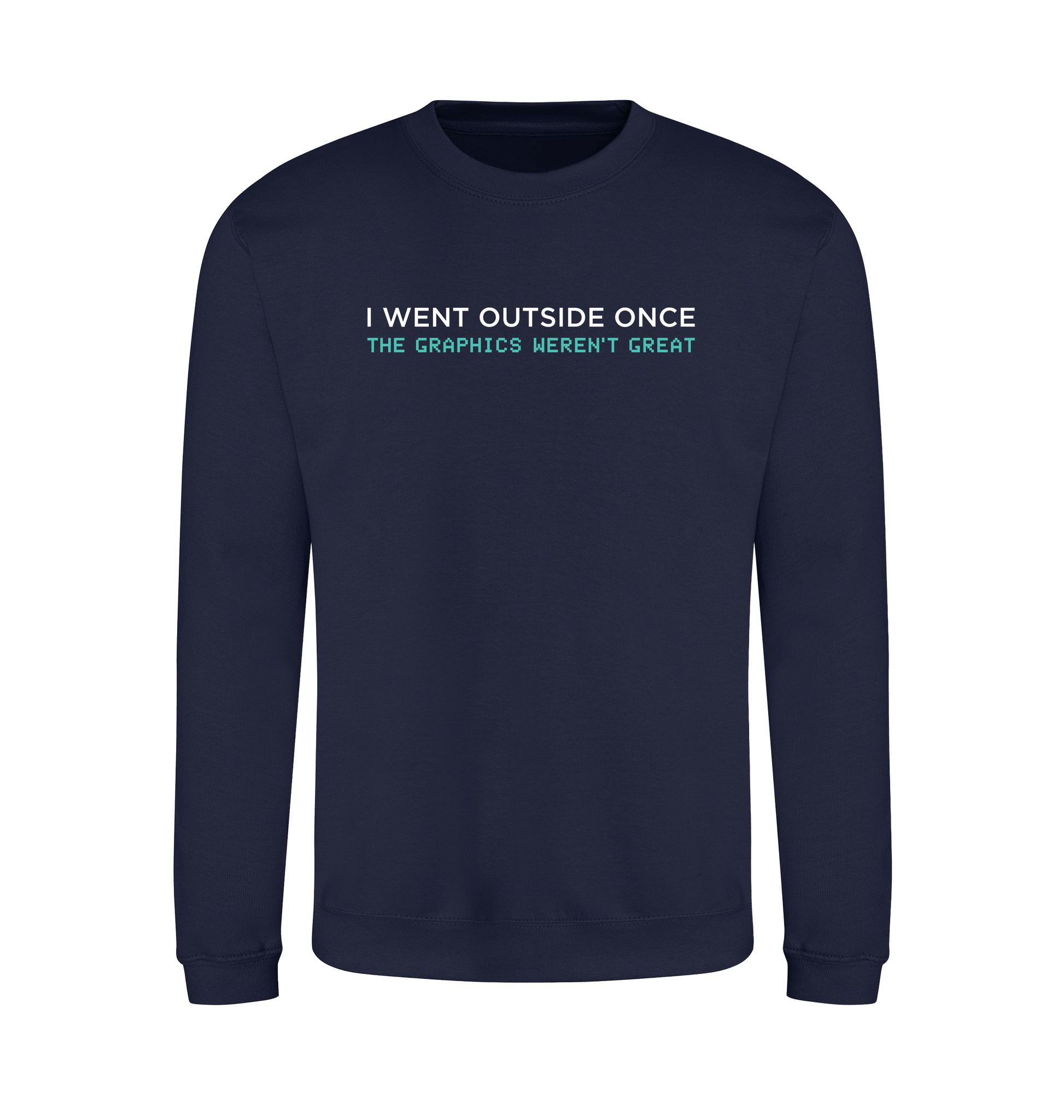 Oxford Navy Printed Sweater Front
