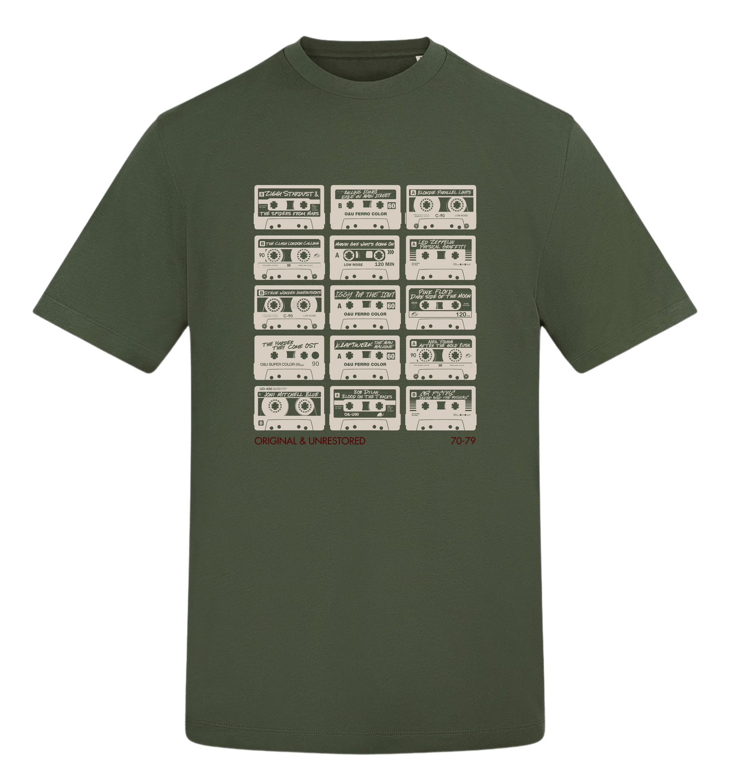 Earthy Green Printed T-shirt Front