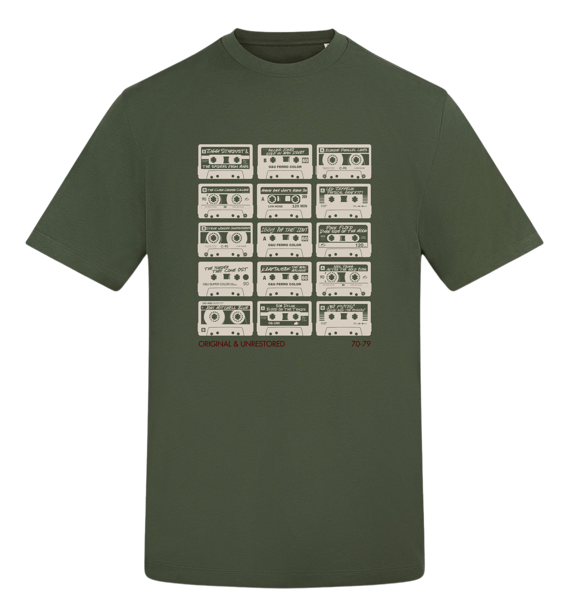 Earthy Green Printed T-shirt Front
