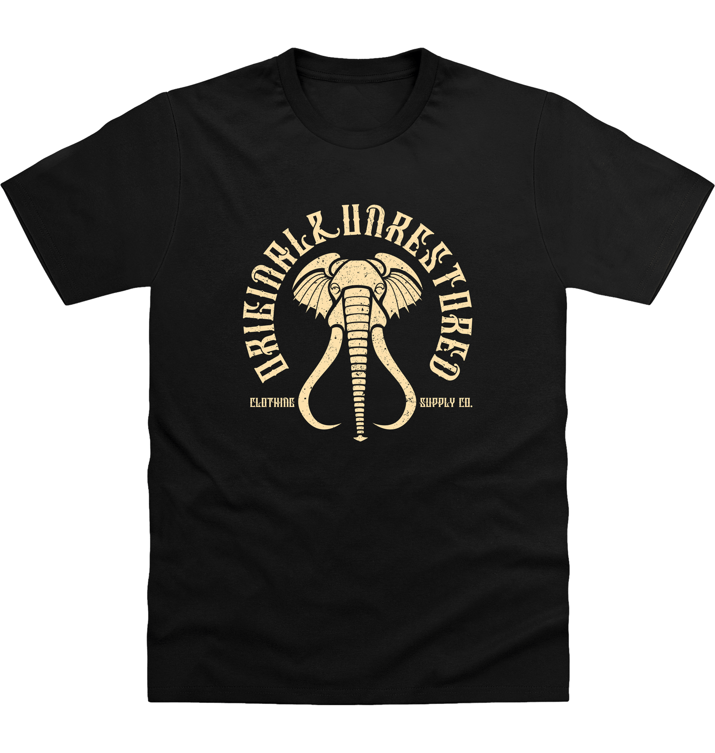 Deep Black Printed T-shirt Front
