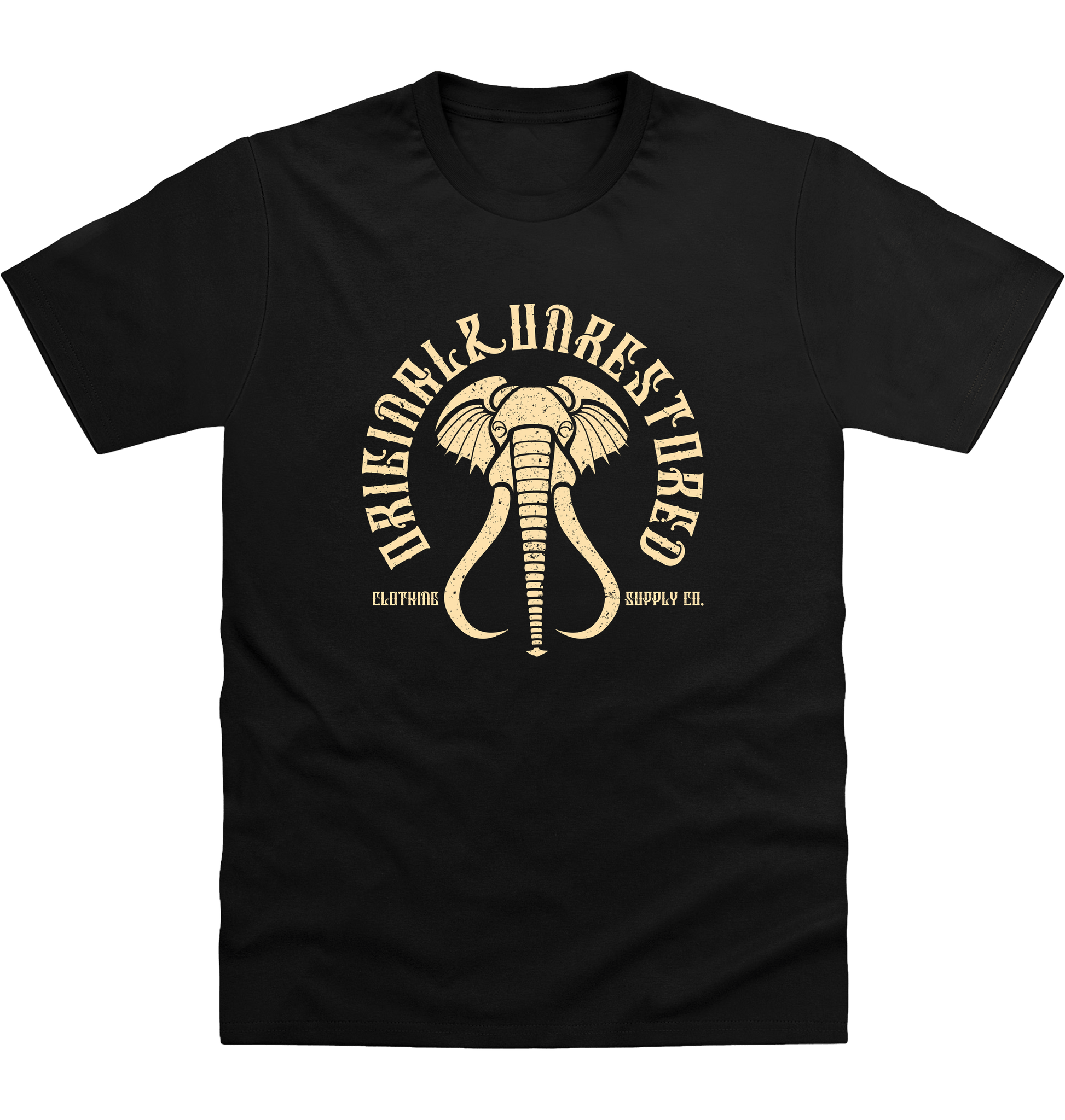 Deep Black Printed T-shirt Front