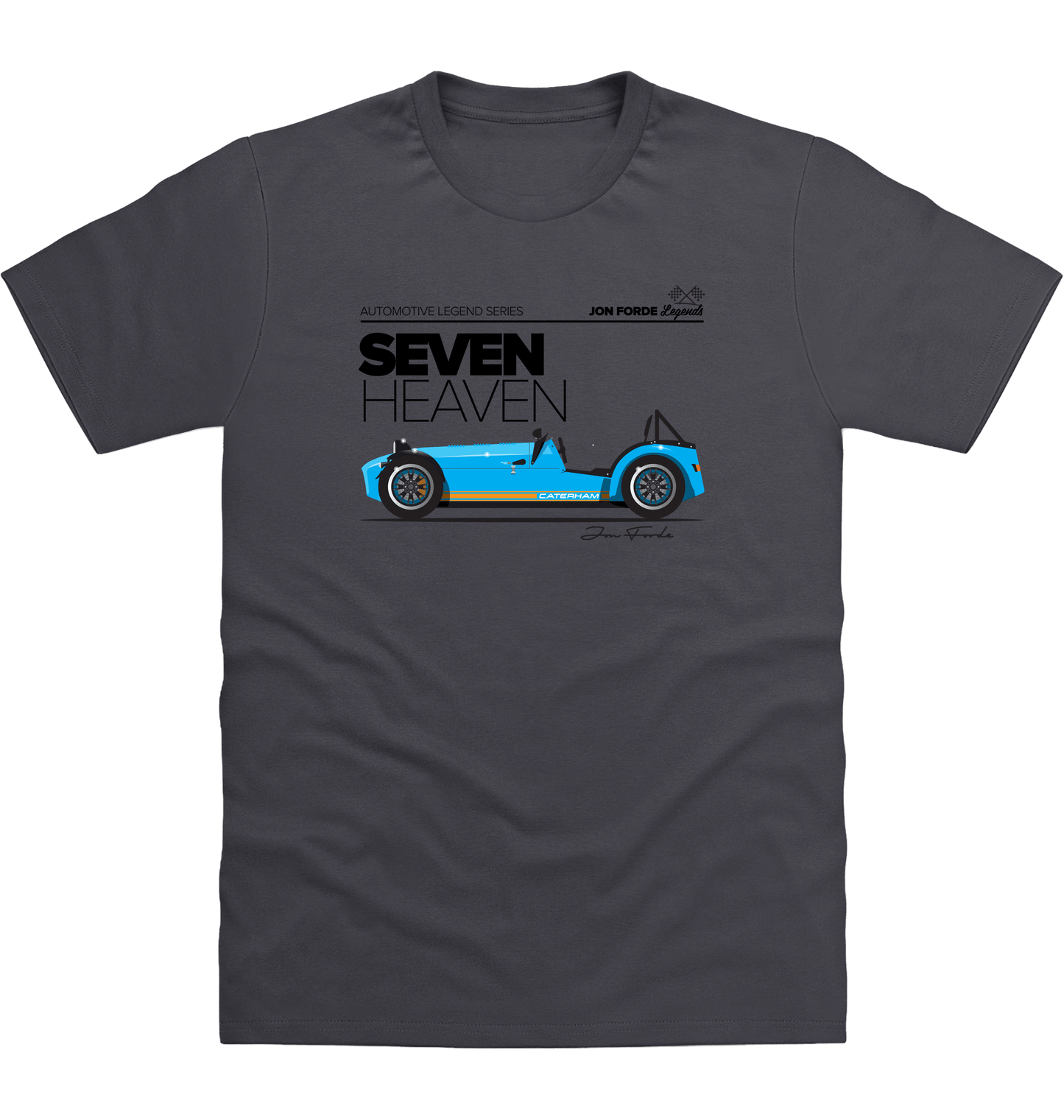 Solid Charcoal Printed T-shirt Front