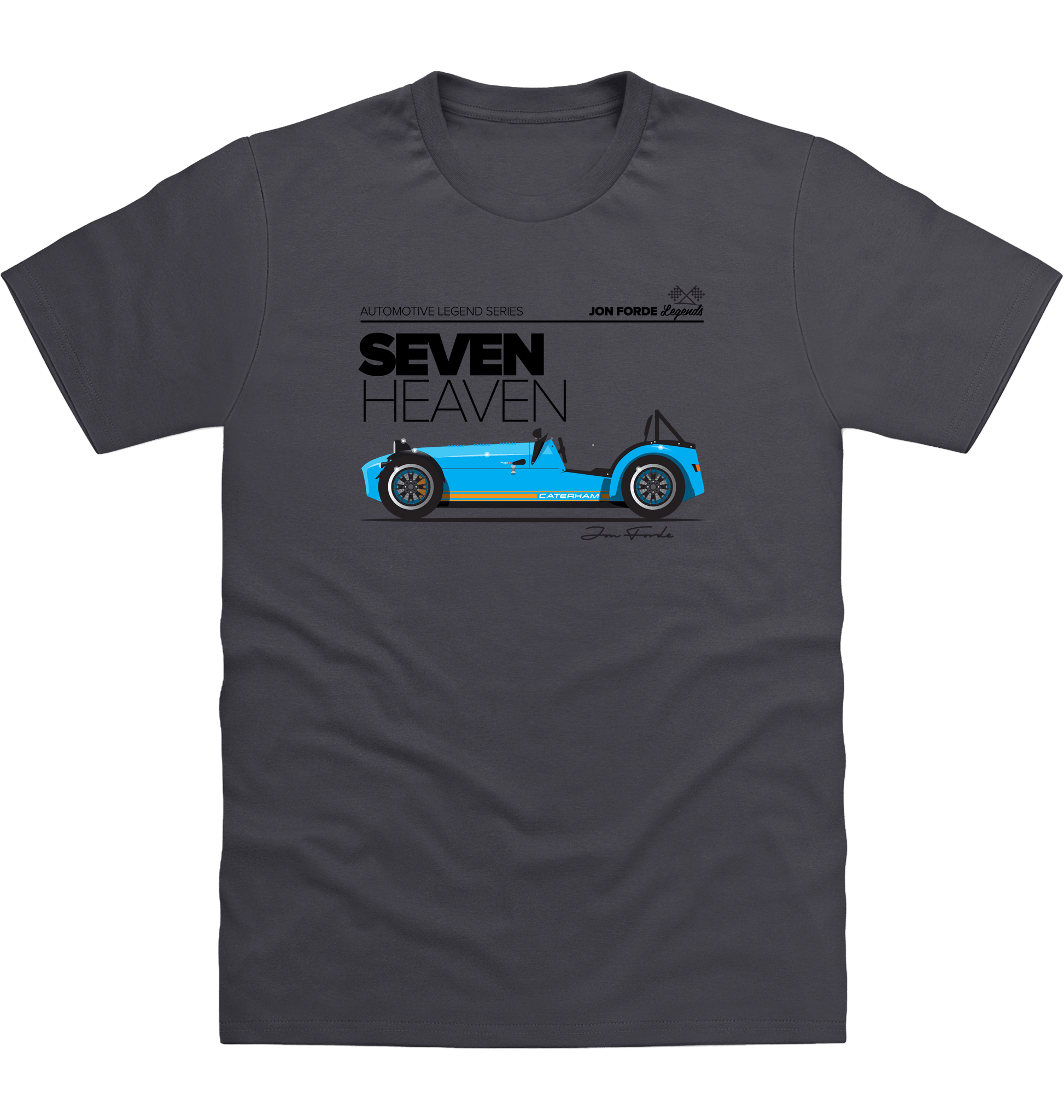 Solid Charcoal Printed T-shirt Front