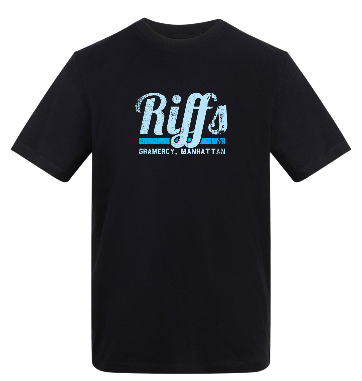 Deep Black Printed T-shirt Front